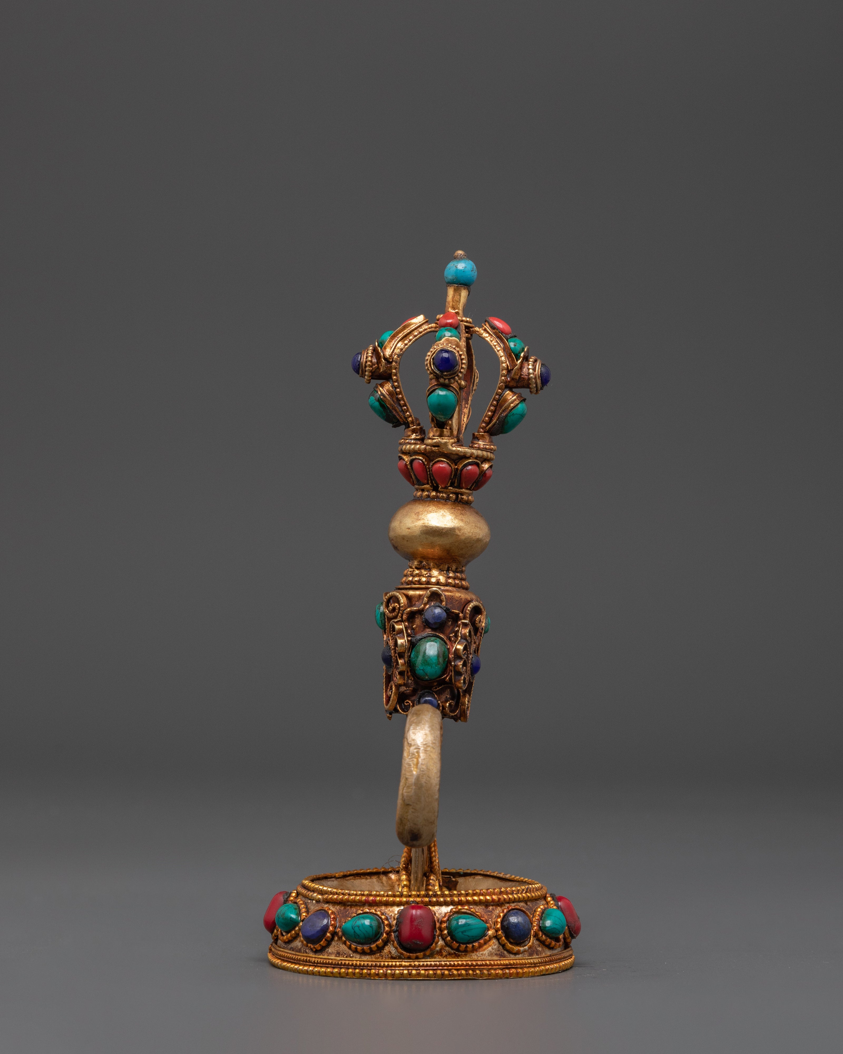 Kartika Knife for Buddhist Ritual | Ritual Knife with Coral and Turquoise