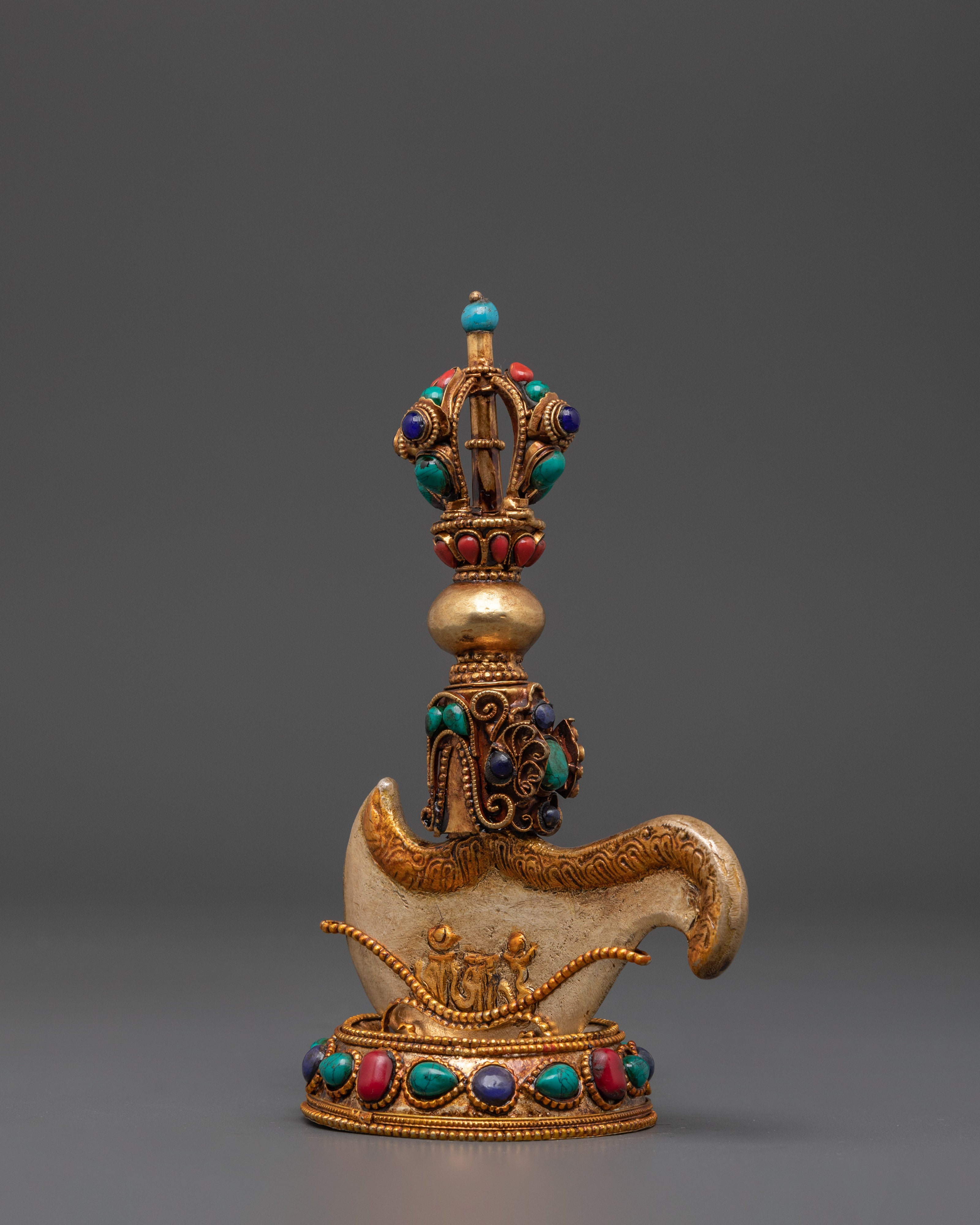Kartika Knife for Buddhist Ritual | Ritual Knife with Coral and Turquoise