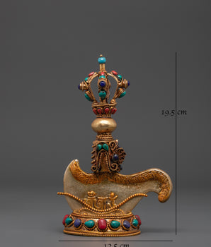 Kartika Knife for Buddhist Ritual | Ritual Knife with Coral and Turquoise