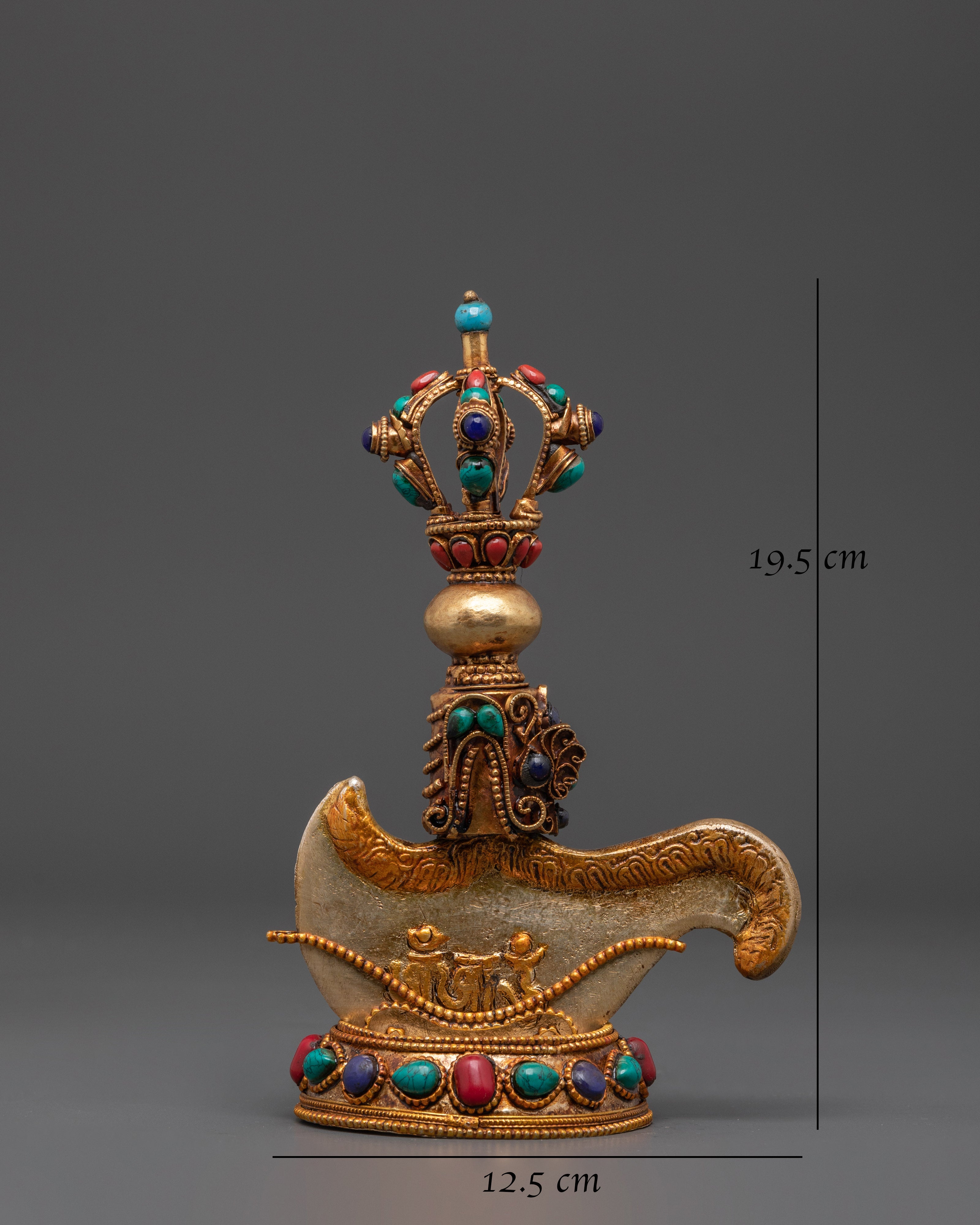 Kartika Knife for Buddhist Ritual | Ritual Knife with Coral and Turquoise