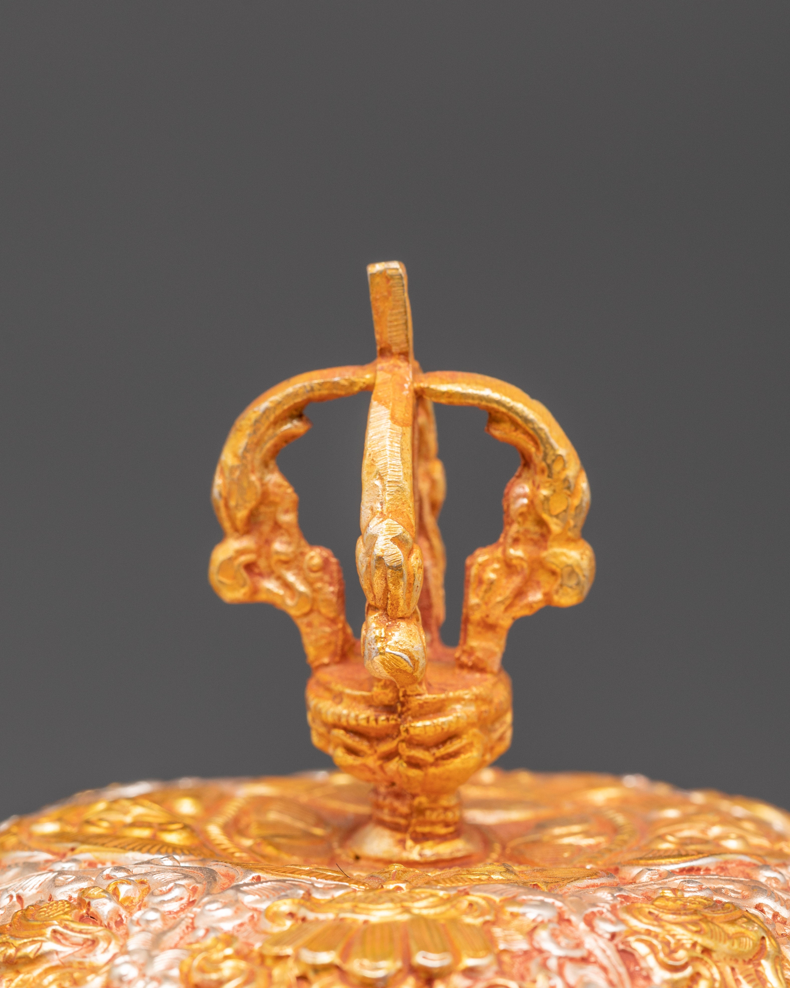Gold Plated Kapala for Ritual Ceremonies | Silver & Copper Body Kapala