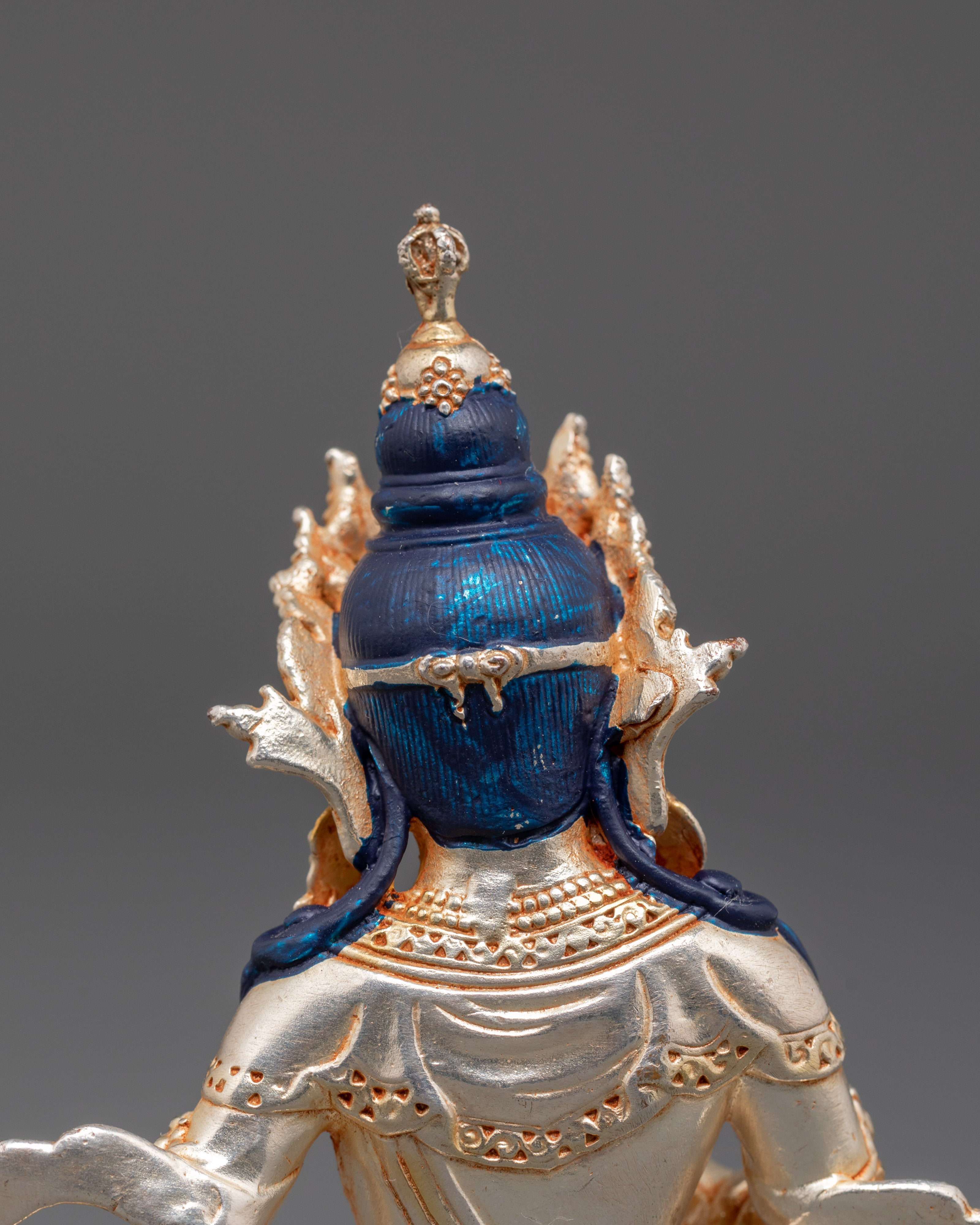 Divine Purification Icon Vajrasattva Statue | Gold and Silver Plated Copper Figure