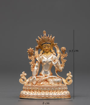 Sacred Longevity Icon White Tara Statue | Buddhist Goddess of Healing
