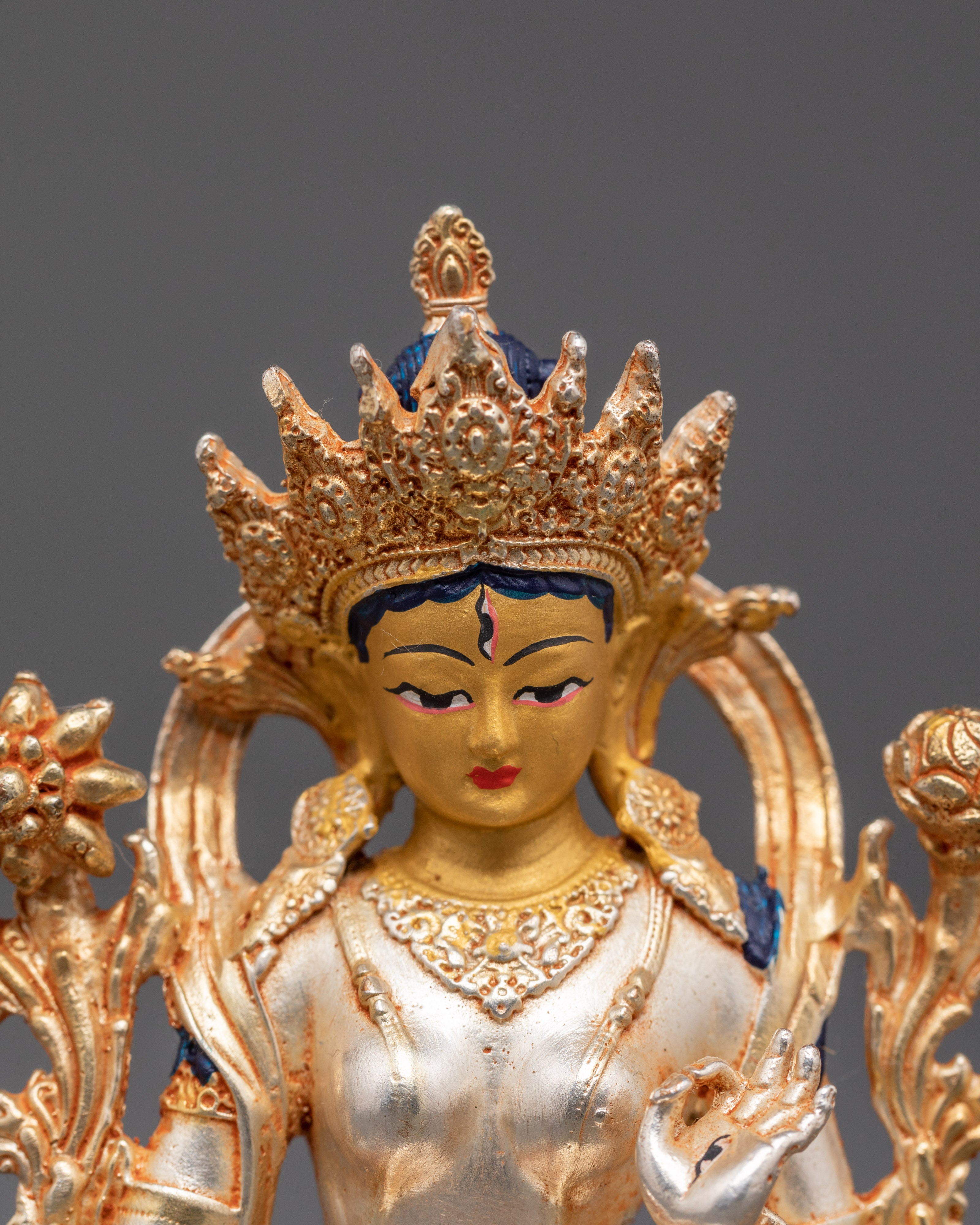 Sacred Longevity Icon White Tara Statue | Buddhist Goddess of Healing