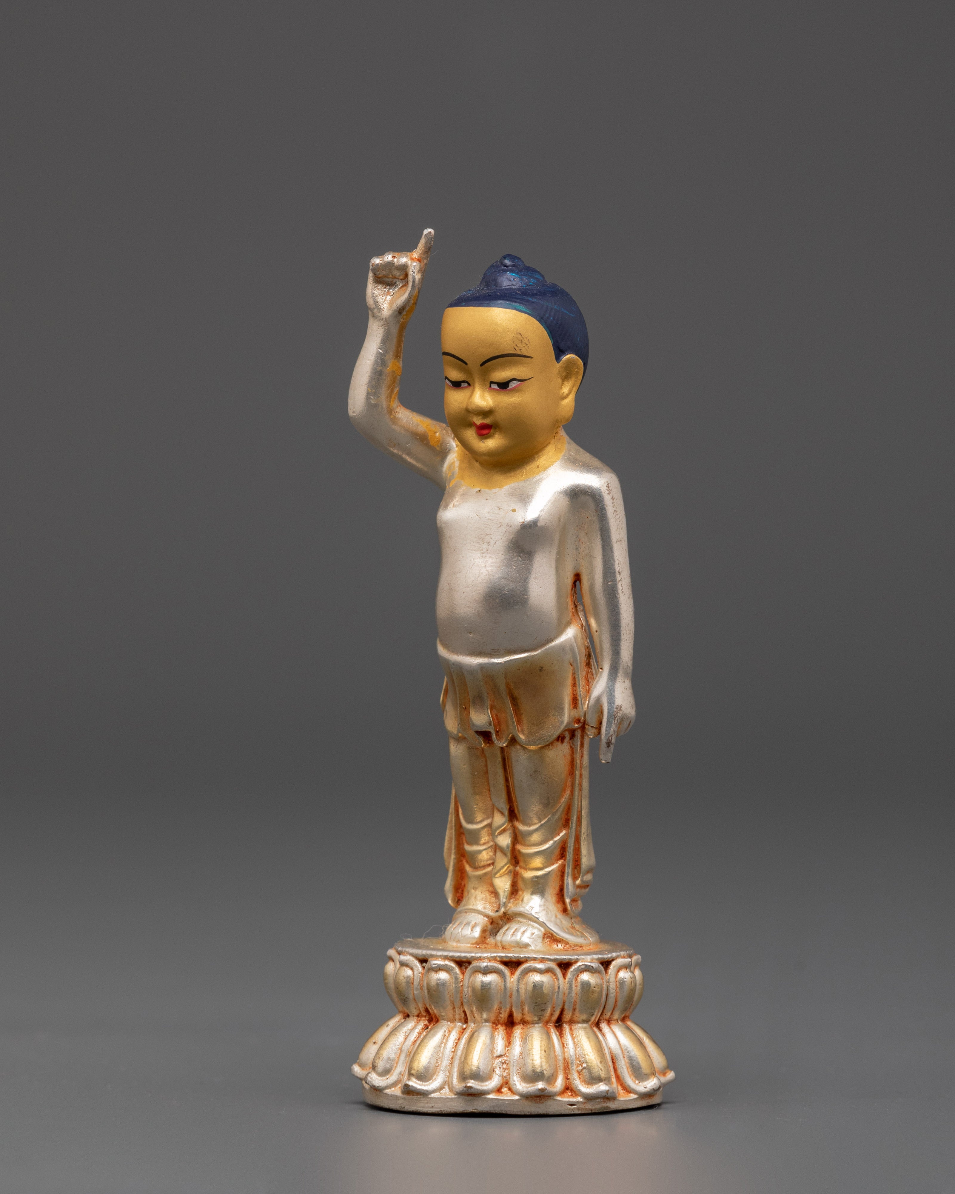 Silver Plated Siddhartha Gautam | Spiritual Buddha Figurine