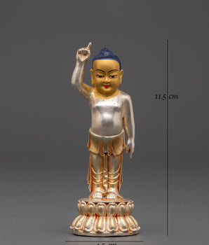 Silver Plated Siddhartha Gautam | Spiritual Buddha Figurine