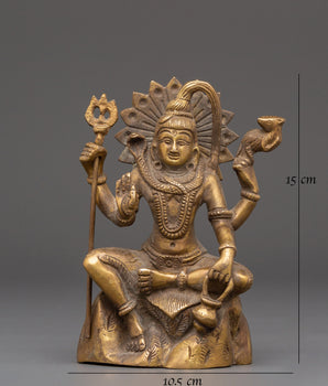 The Destroyer Shiva Ji Statue | Brass Mahadev Idol for Puja
