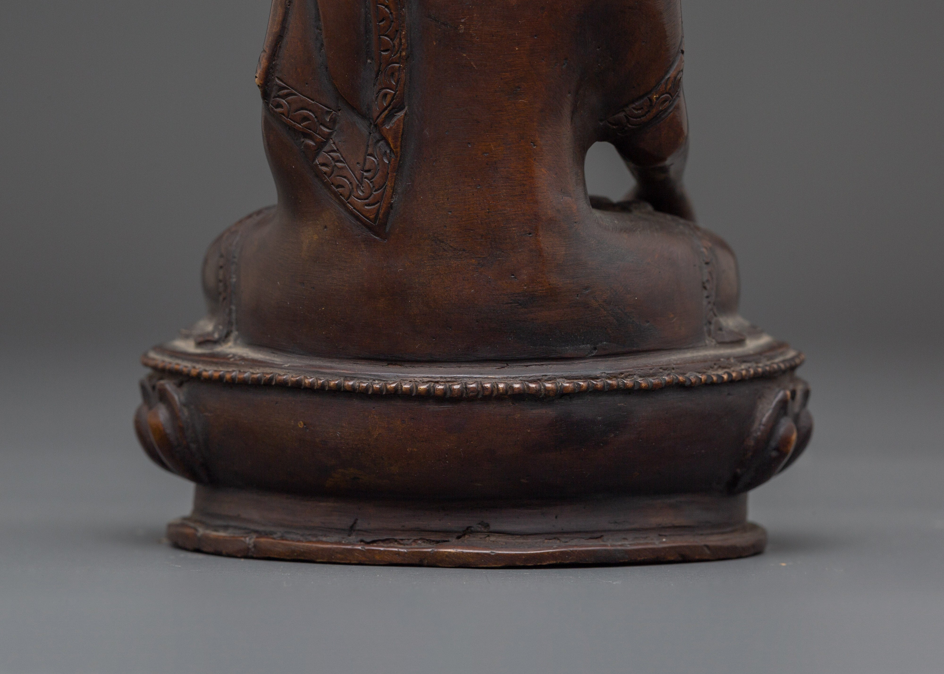 Enlightenment Buddha Shakyamuni | Oxidized Copper Buddha Statue