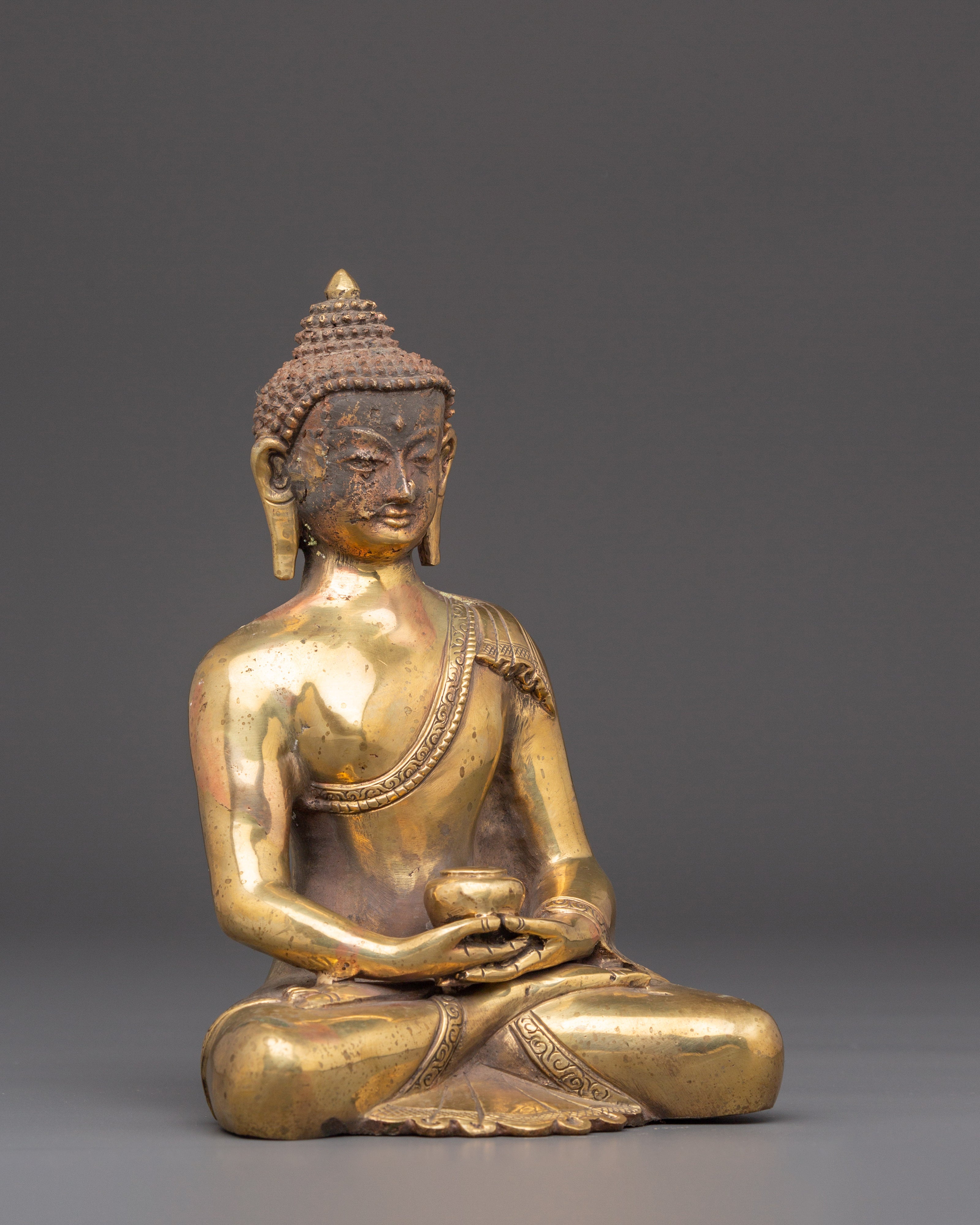 Gold Plated Amitabha Statue | Buddhist Deity Figurine