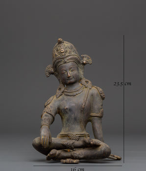Indra Copper Statue | Antique Finish Statue