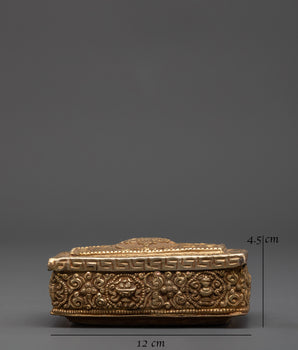 Decorative Gold Plated Keepsake Box | Elegant Copper Jewelry and Trinket Storage