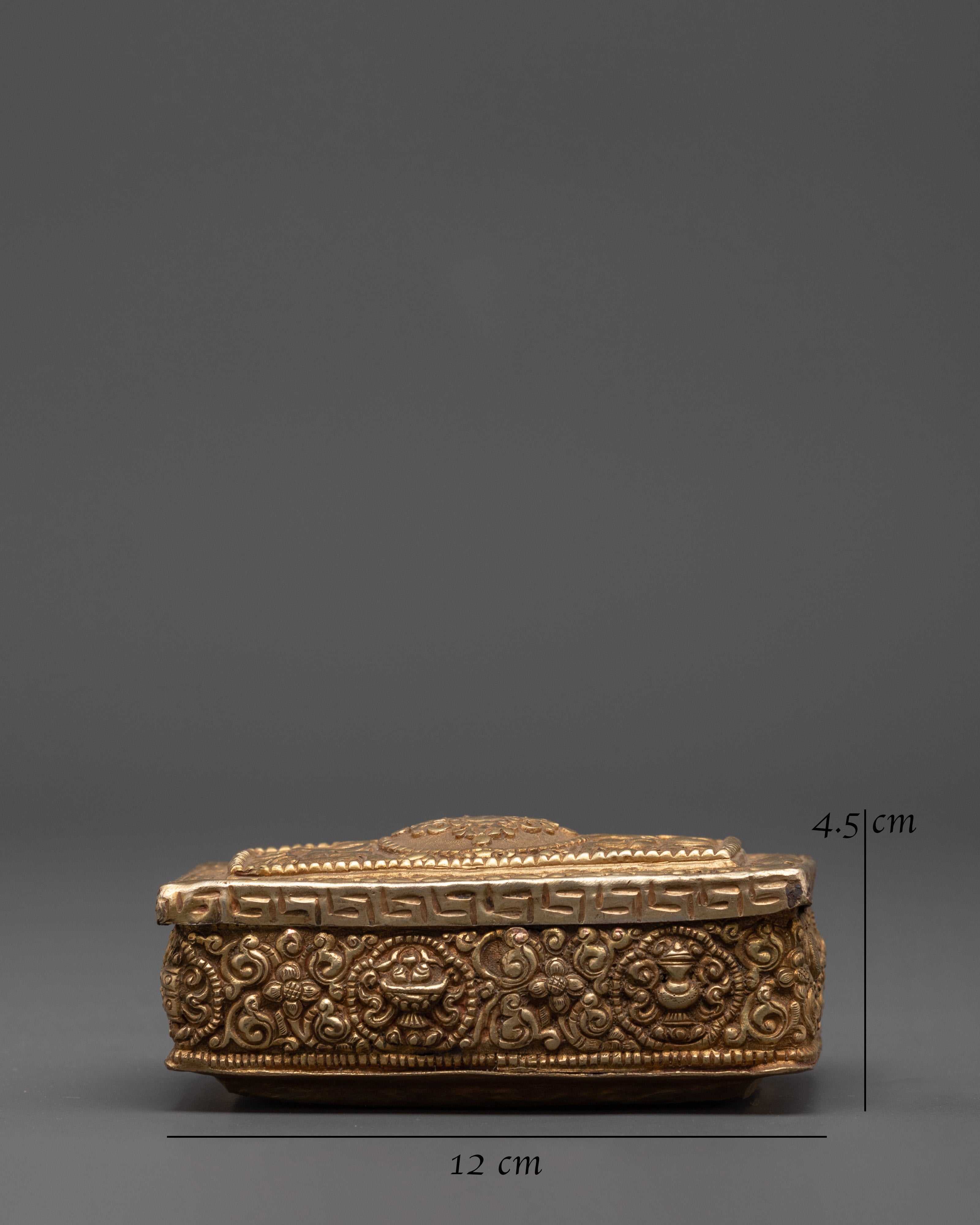 Decorative Gold Plated Keepsake Box | Elegant Copper Jewelry and Trinket Storage