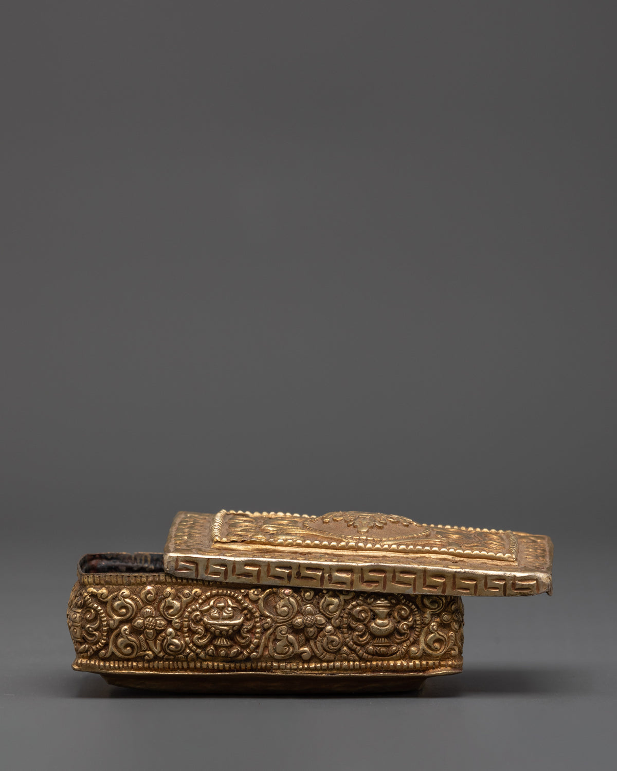 Decorative Gold Plated Keepsake Box | Elegant Copper Jewelry and Trinket Storage