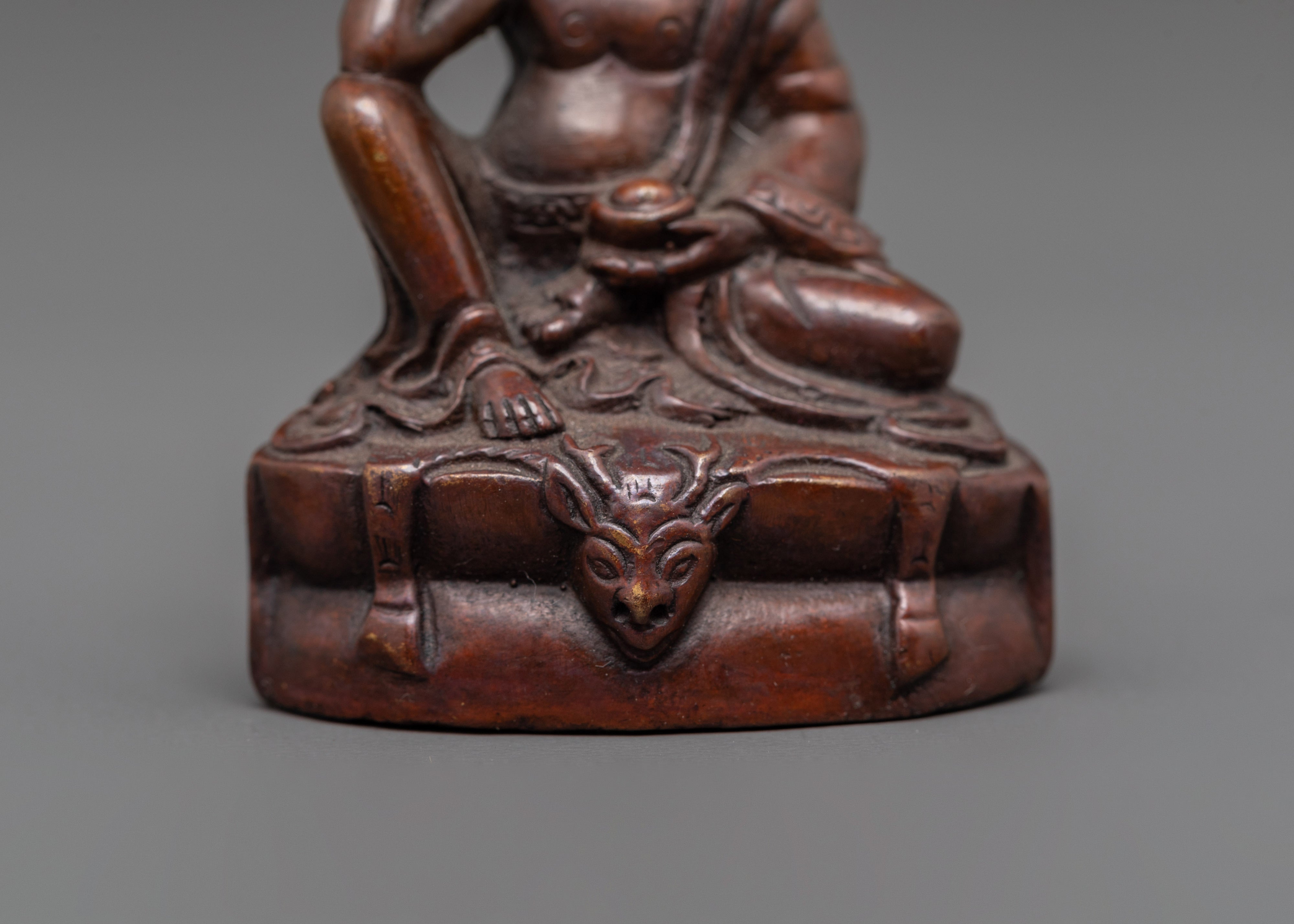 Buddhist Master Milarepa Statue | Tibetan Copper Meditation Figurine