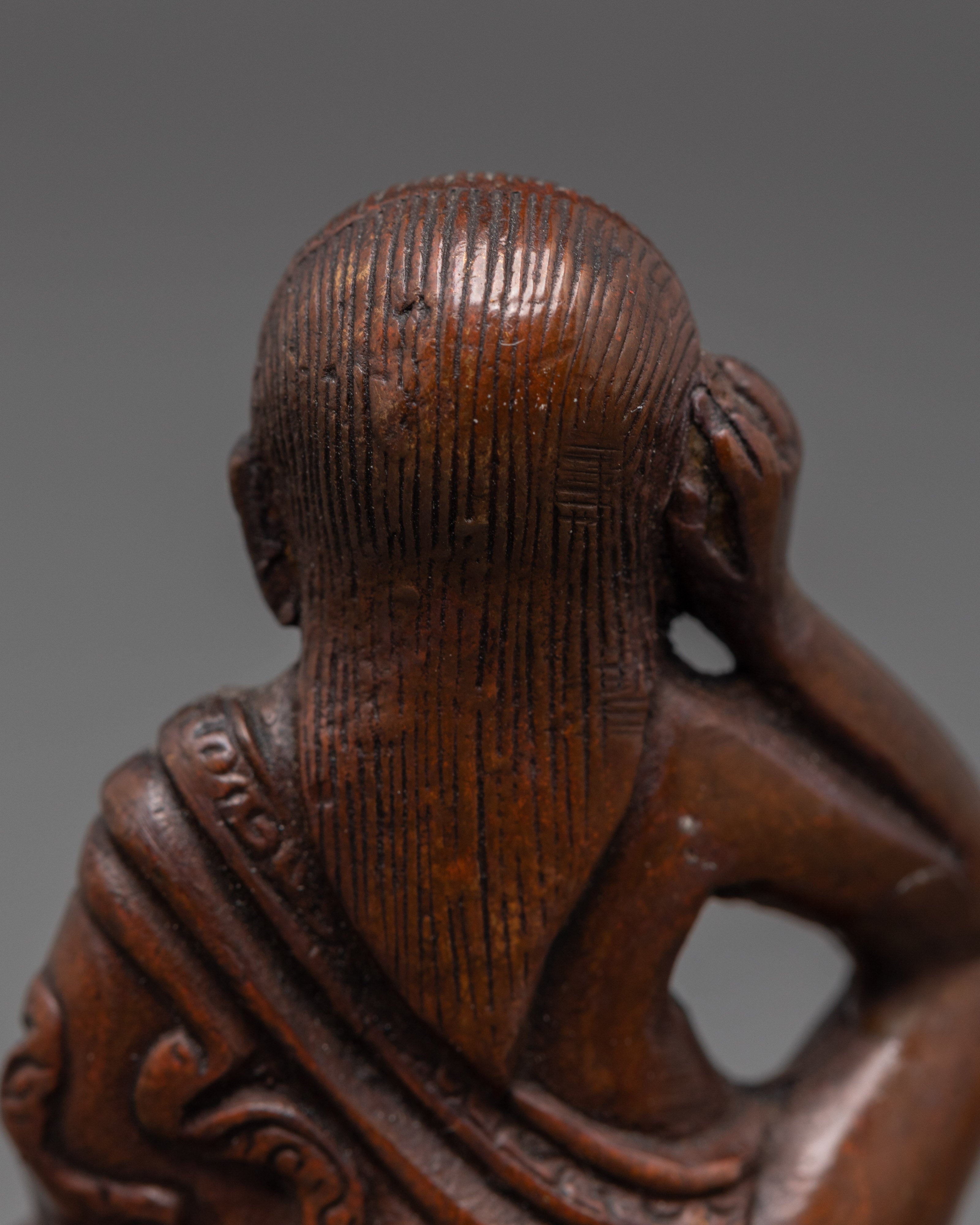 Buddhist Master Milarepa Statue | Tibetan Copper Meditation Figurine