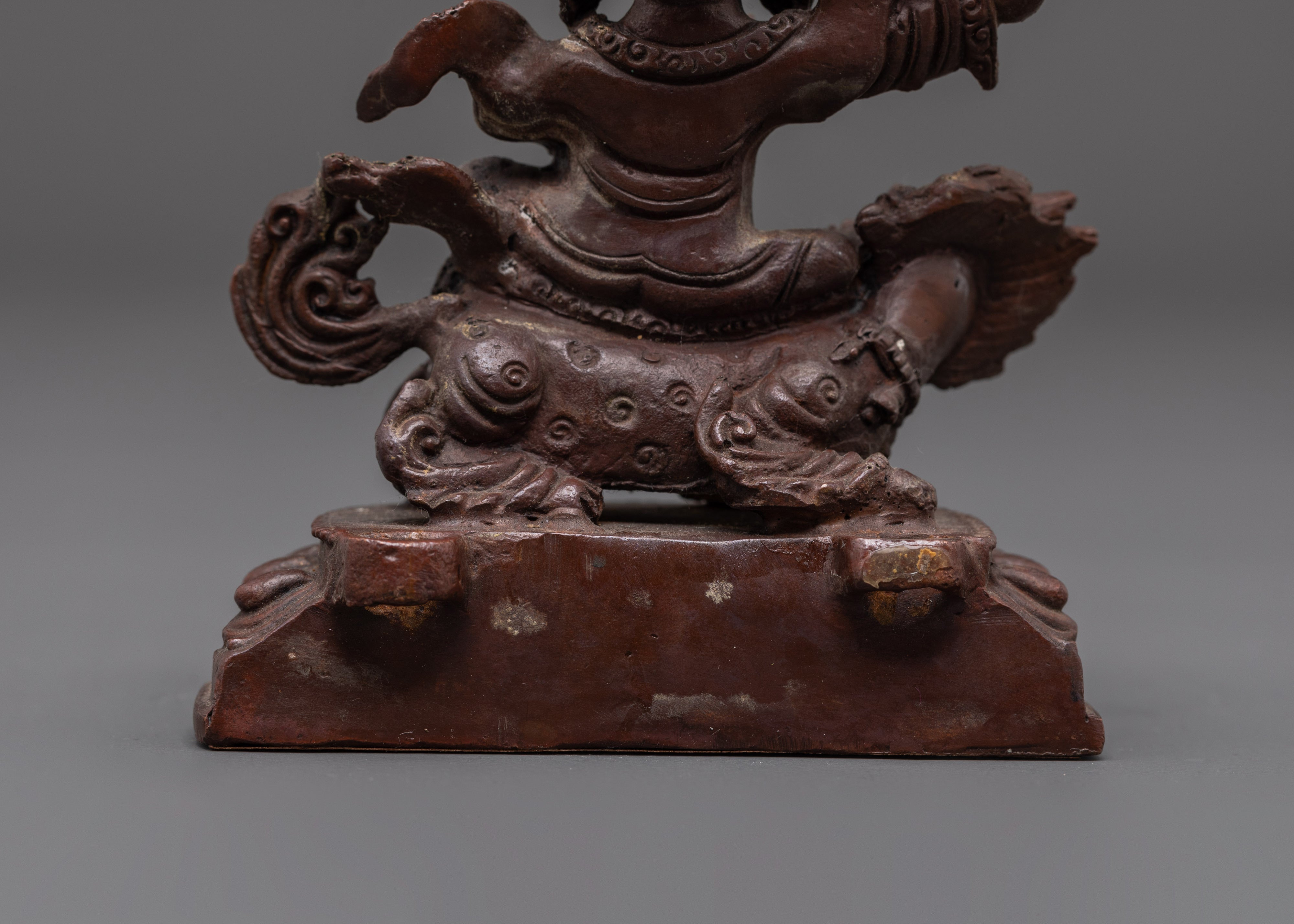 Dorje Legpa Protector Deity Statue | Tibetan Oxidized Copper Ritual Sculpture