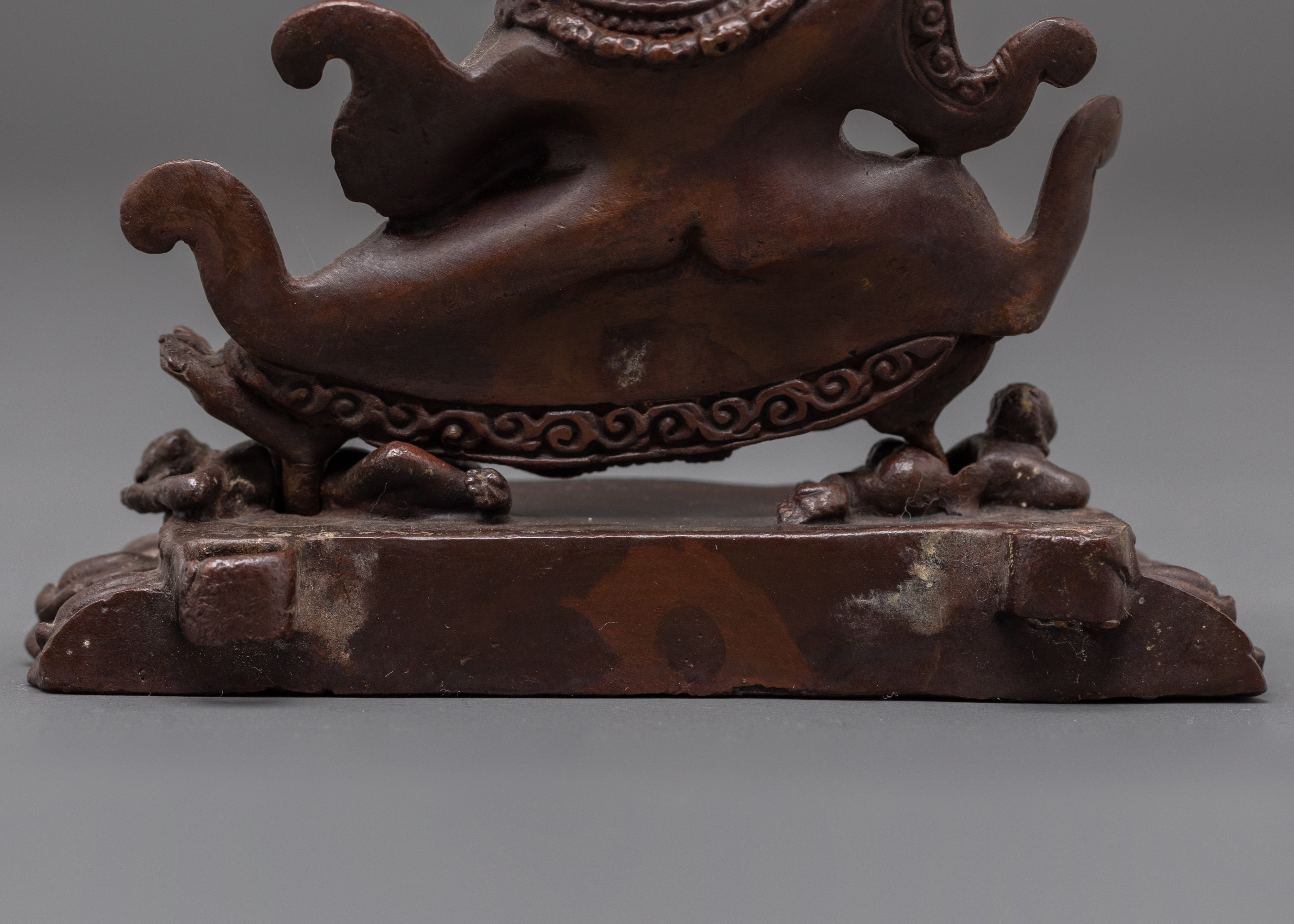Handmade Mahakala Bernakchen Protector Statue | Tibetan Guardian Deity Sculpture