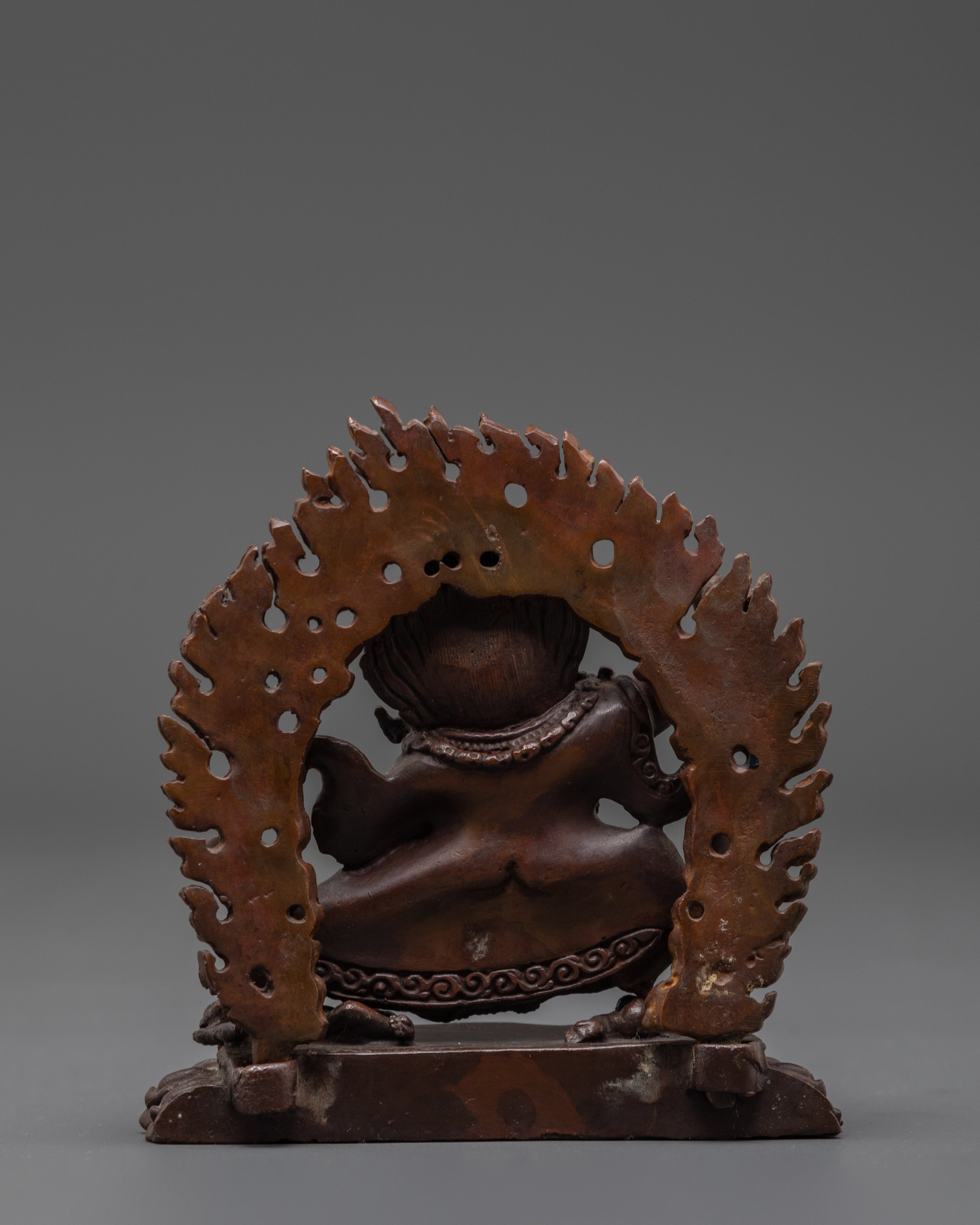 Handmade Mahakala Bernakchen Protector Statue | Tibetan Guardian Deity Sculpture