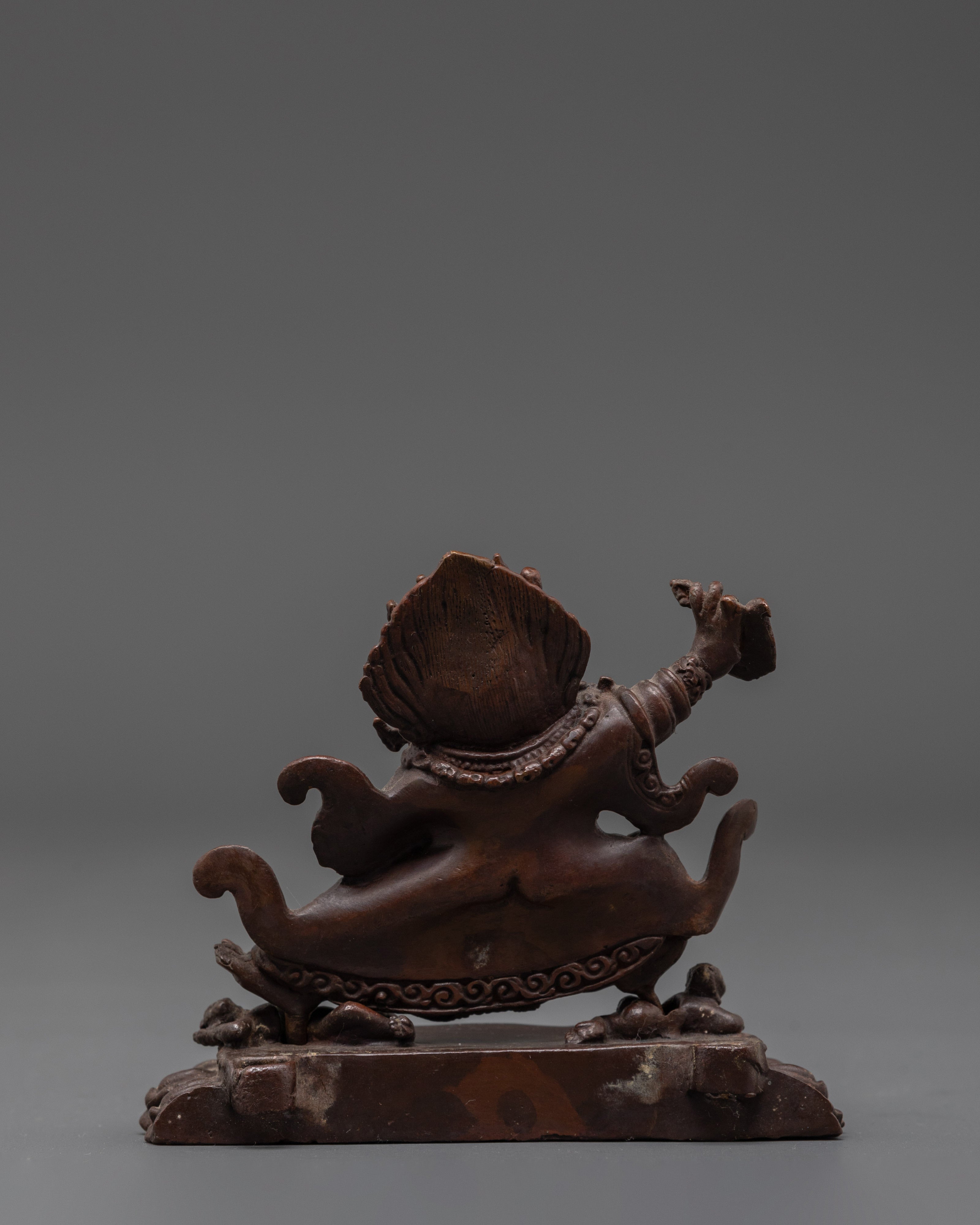 Handmade Mahakala Bernakchen Protector Statue | Tibetan Guardian Deity Sculpture