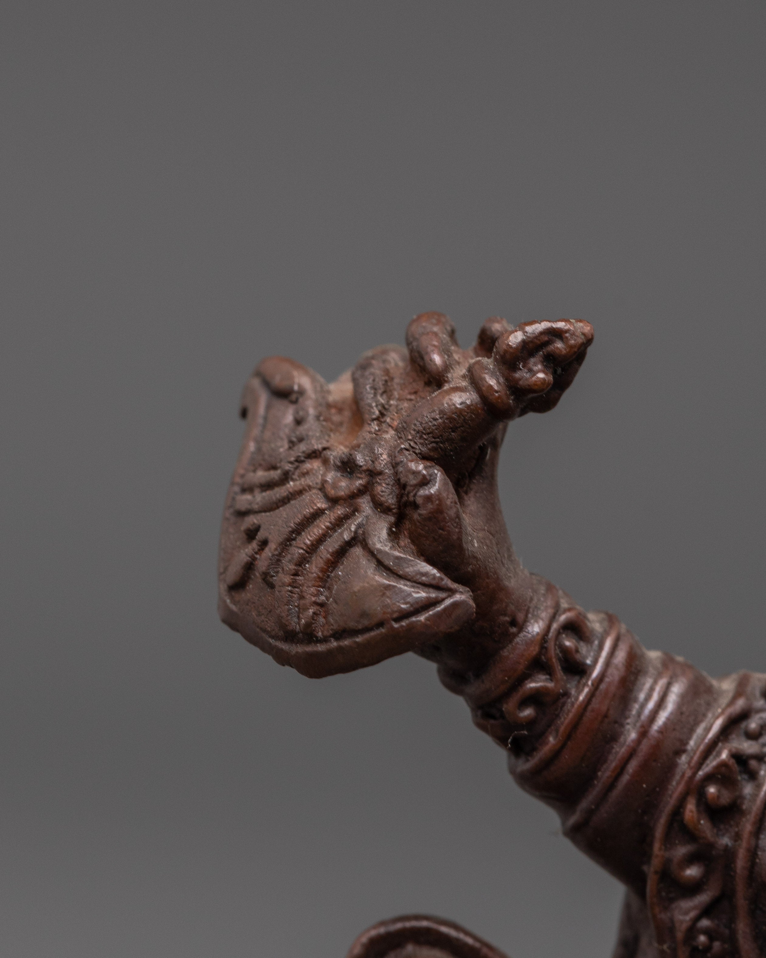 Handmade Mahakala Bernakchen Protector Statue | Tibetan Guardian Deity Sculpture