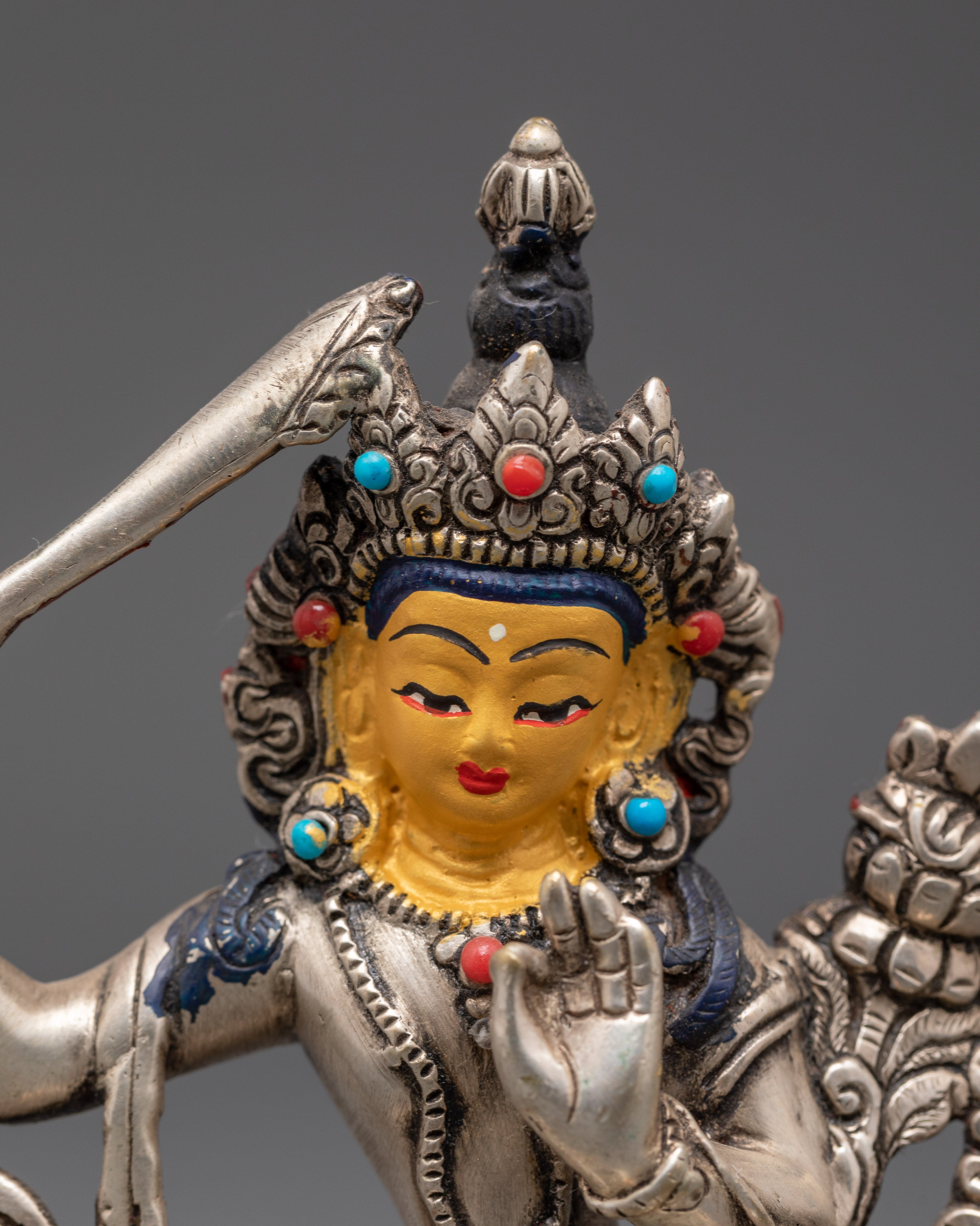 Buddhist Manjushri Boddhisattva Sculpture | Symbol Wisdom and Enlightenment