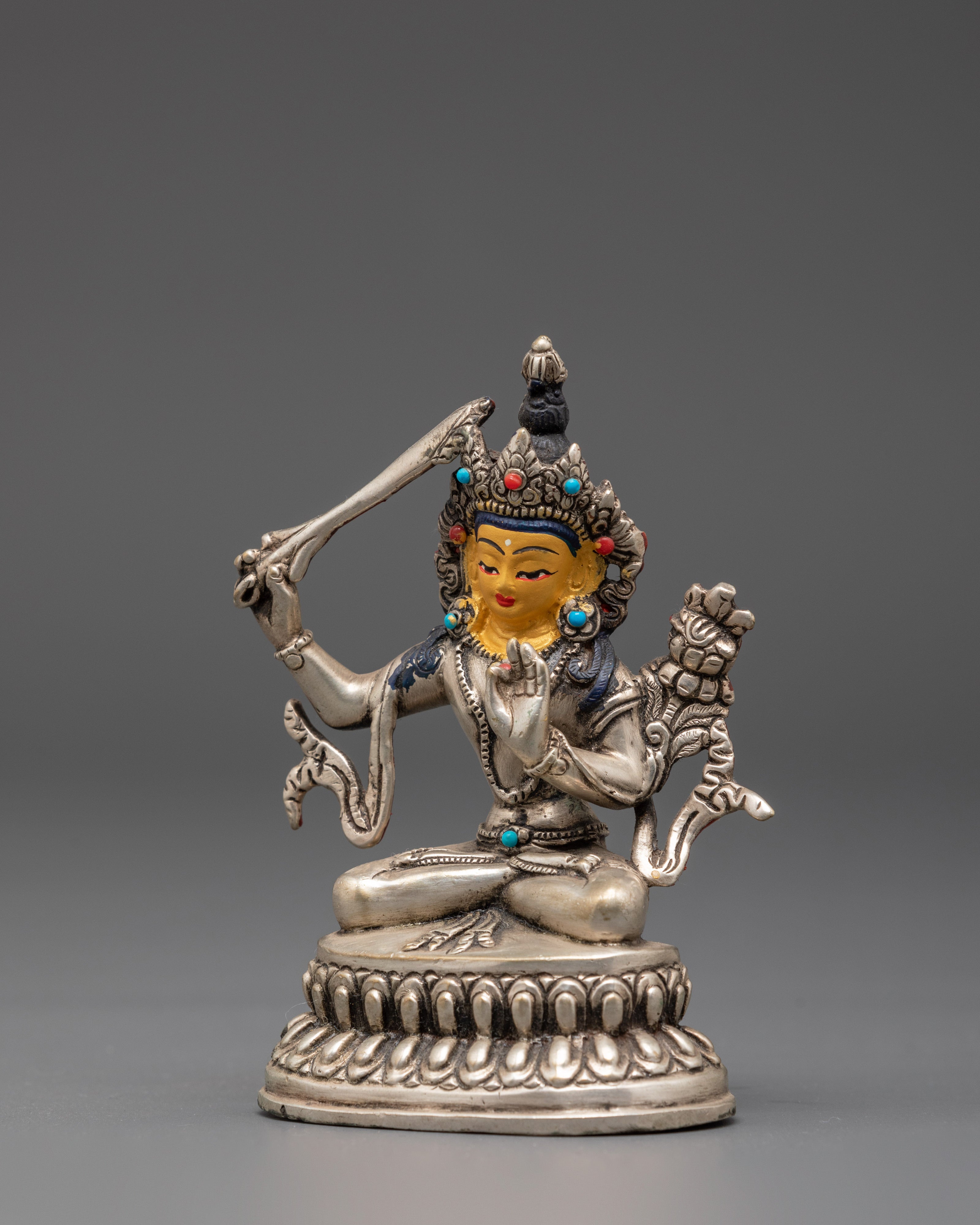 Buddhist Manjushri Boddhisattva Sculpture | Symbol Wisdom and Enlightenment