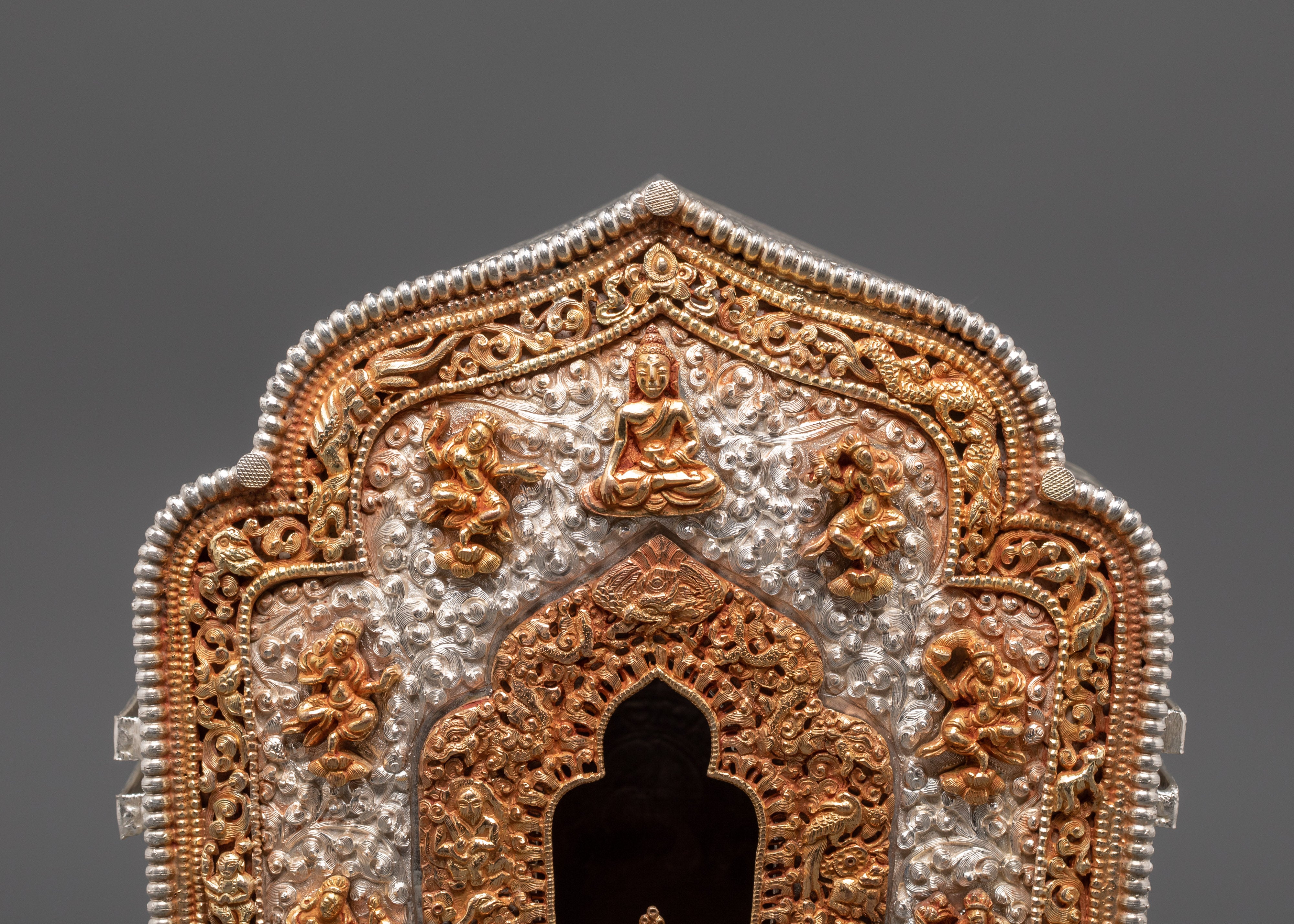 Spiritual Buddhist Ghau Box | Himalayan Ritual Box