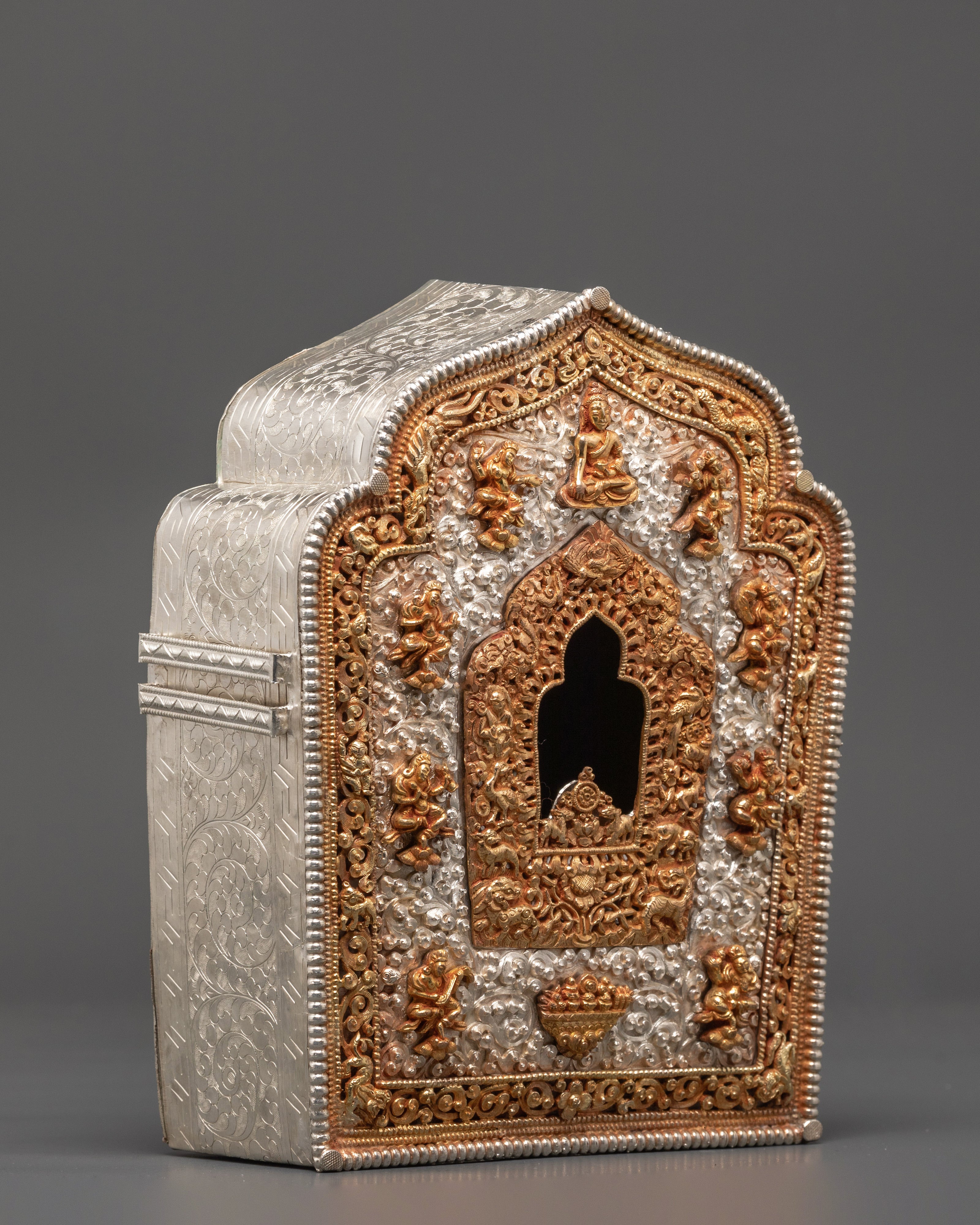 Spiritual Buddhist Ghau Box | Himalayan Ritual Box
