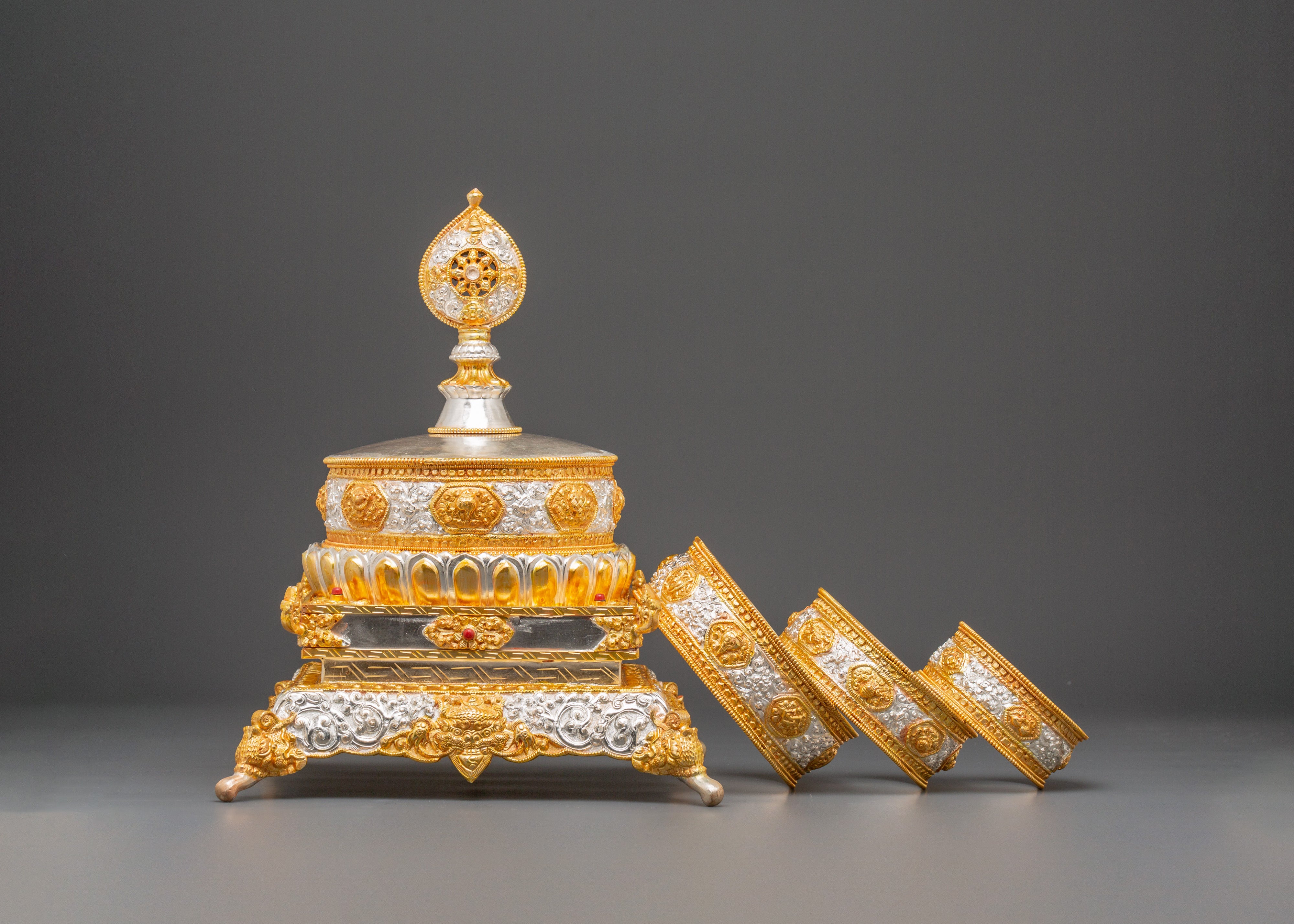 Traditional Buddhist Mandala Offering Set for Spiritual Rituals