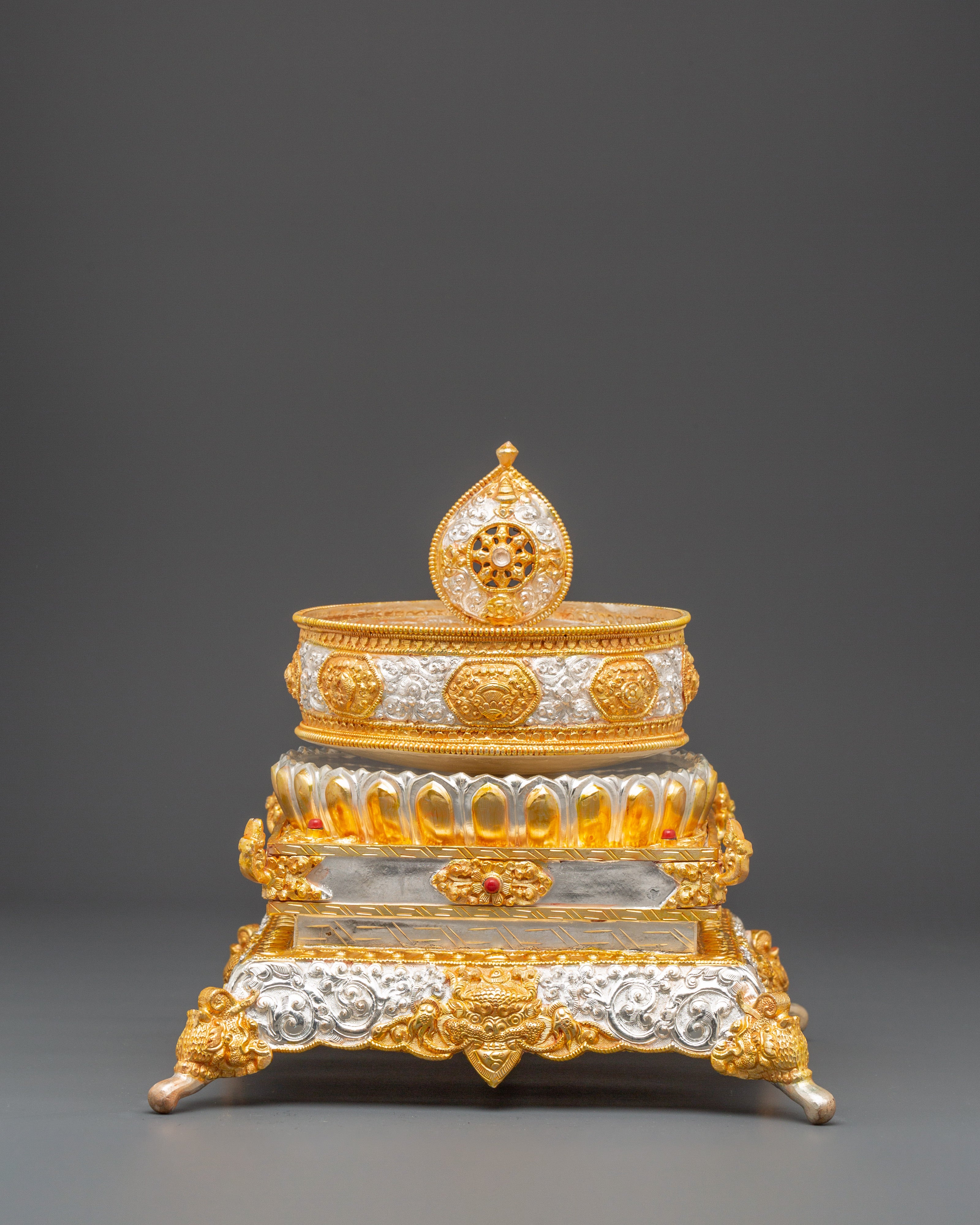Traditional Buddhist Mandala Offering Set for Spiritual Rituals