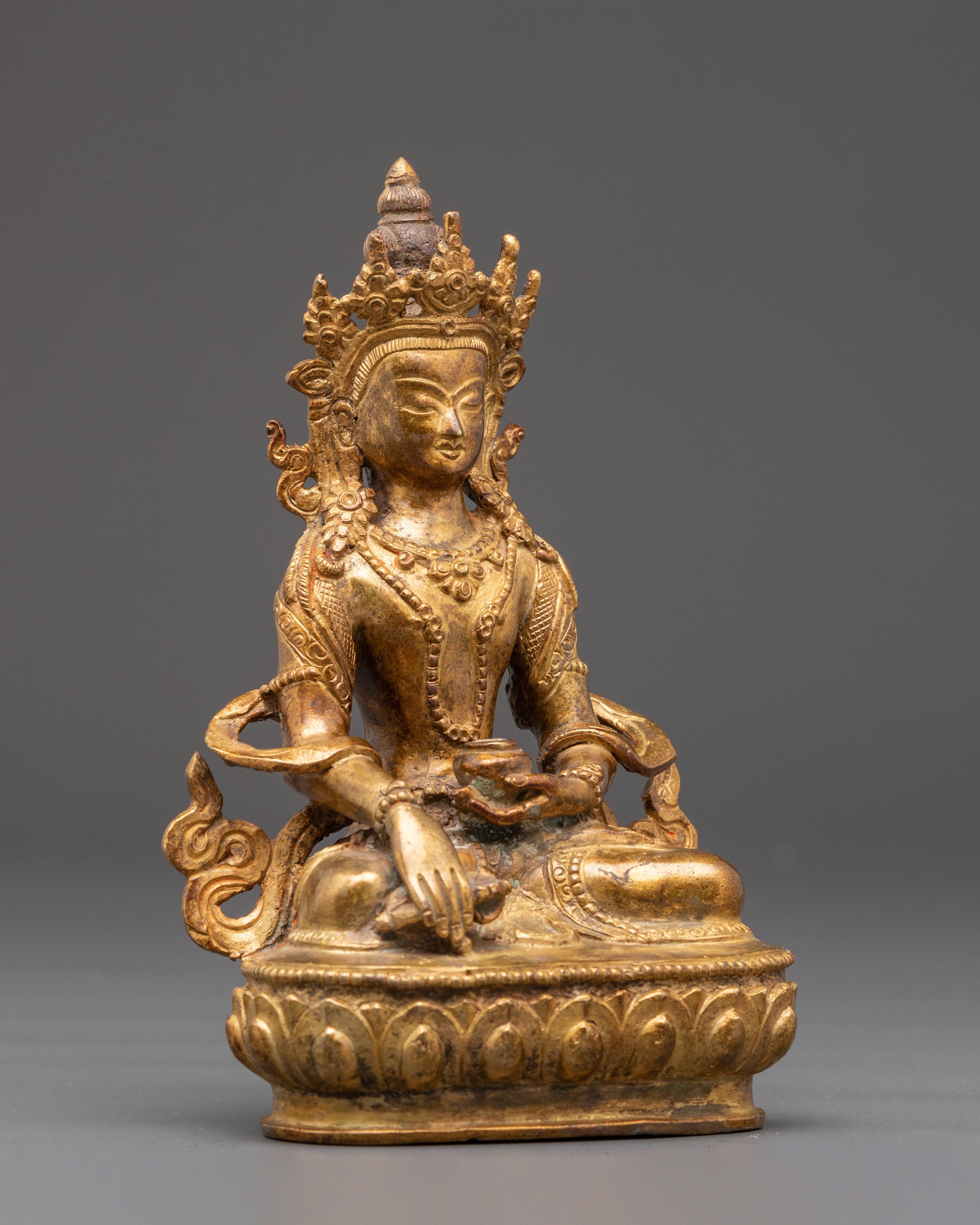 Copper Akshobhya Buddha Statue | Embodiment of Wisdom and Purity
