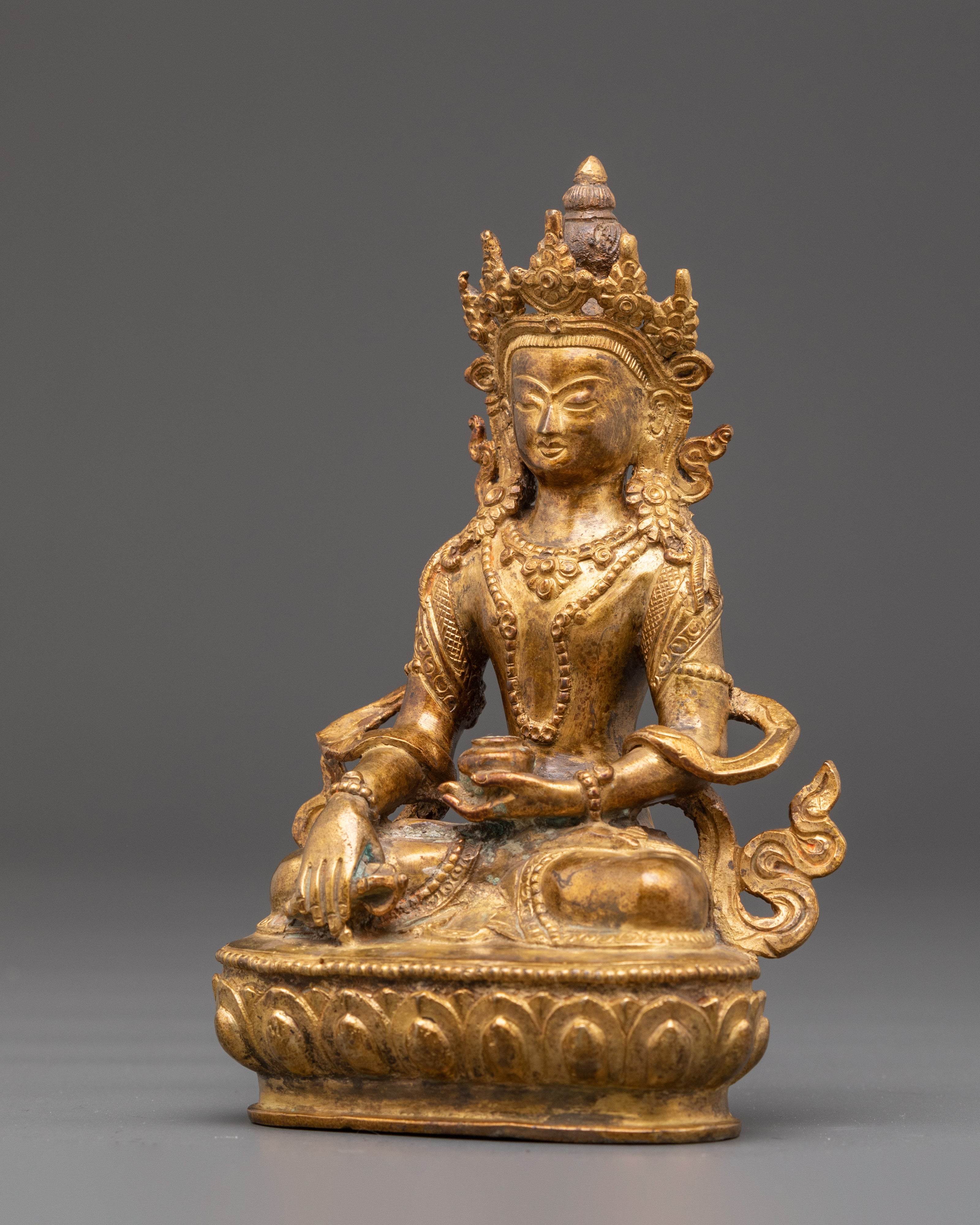 Copper Akshobhya Buddha Statue | Embodiment of Wisdom and Purity