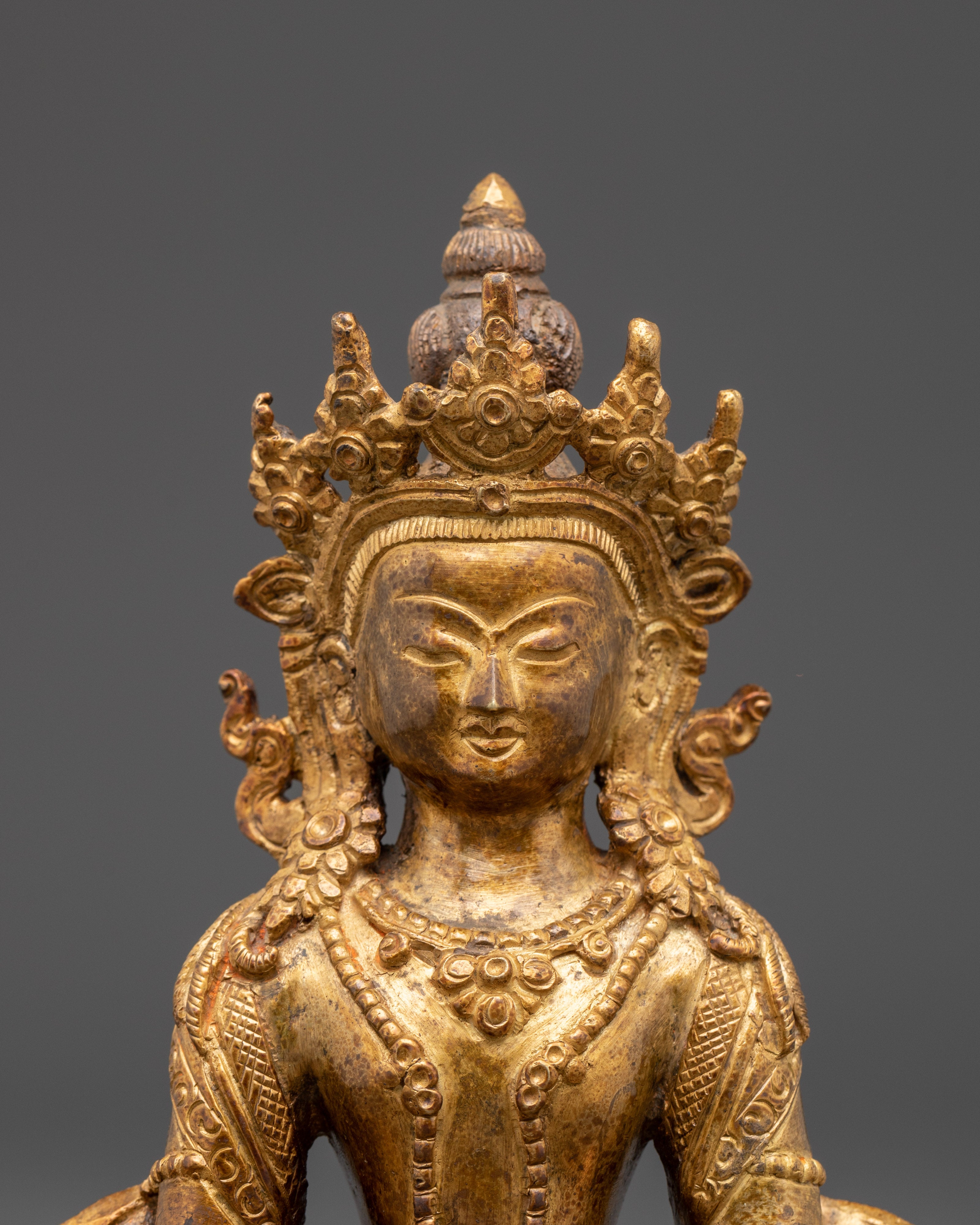Copper Akshobhya Buddha Statue | Embodiment of Wisdom and Purity
