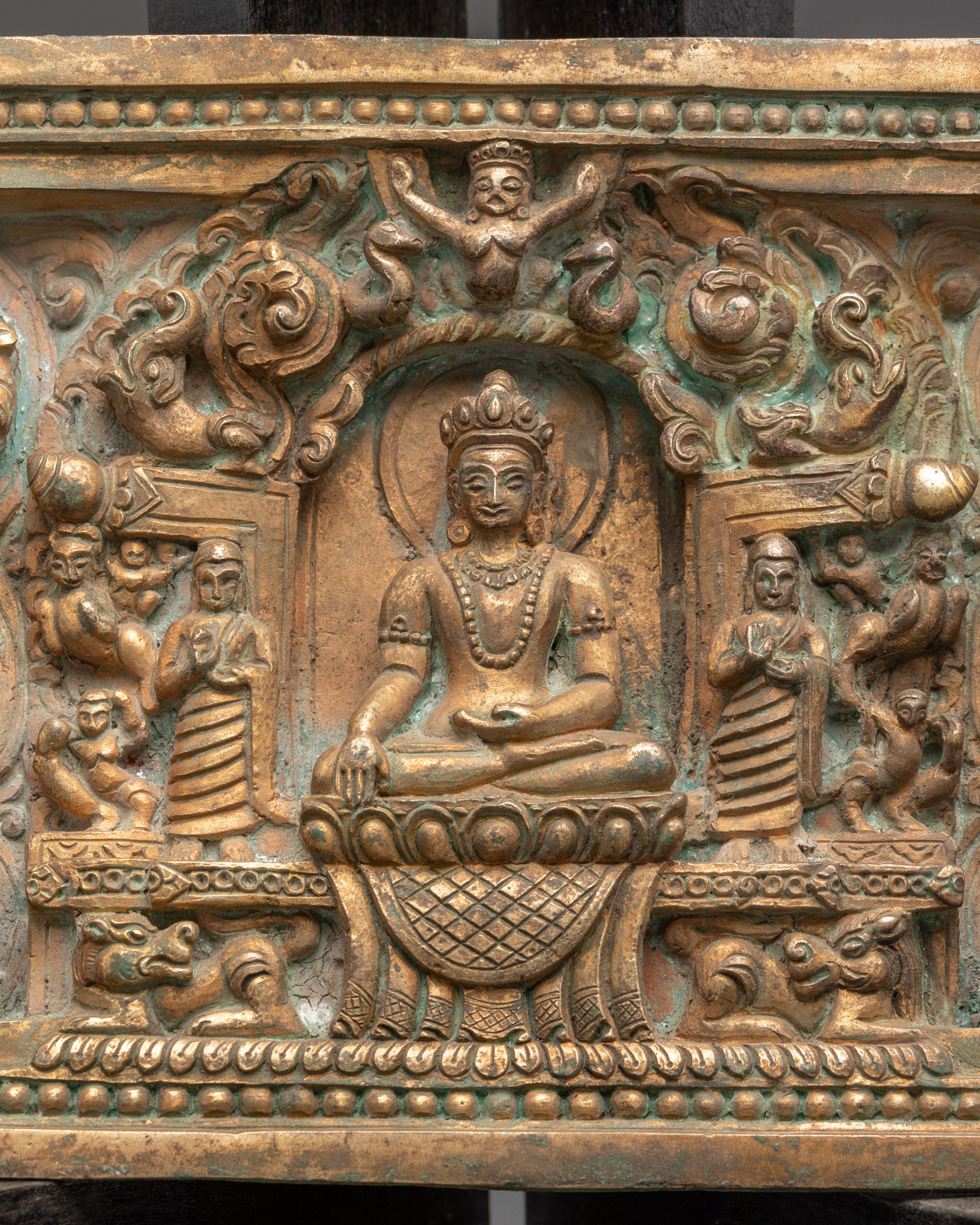 Five Dhyani Buddha Figure Decor | Himalayan Buddhist Artwork