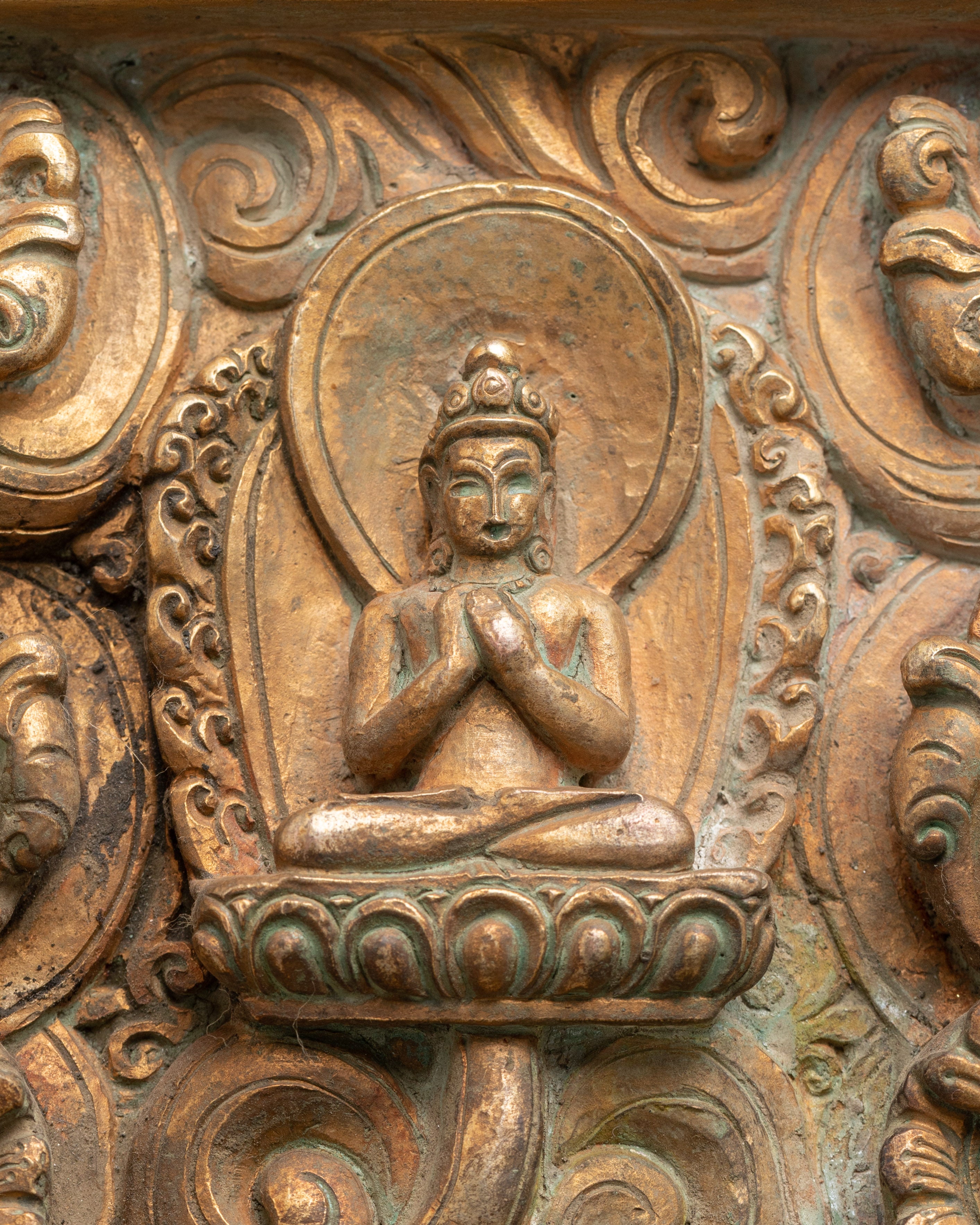 Five Dhyani Buddha Figure Decor | Himalayan Buddhist Artwork