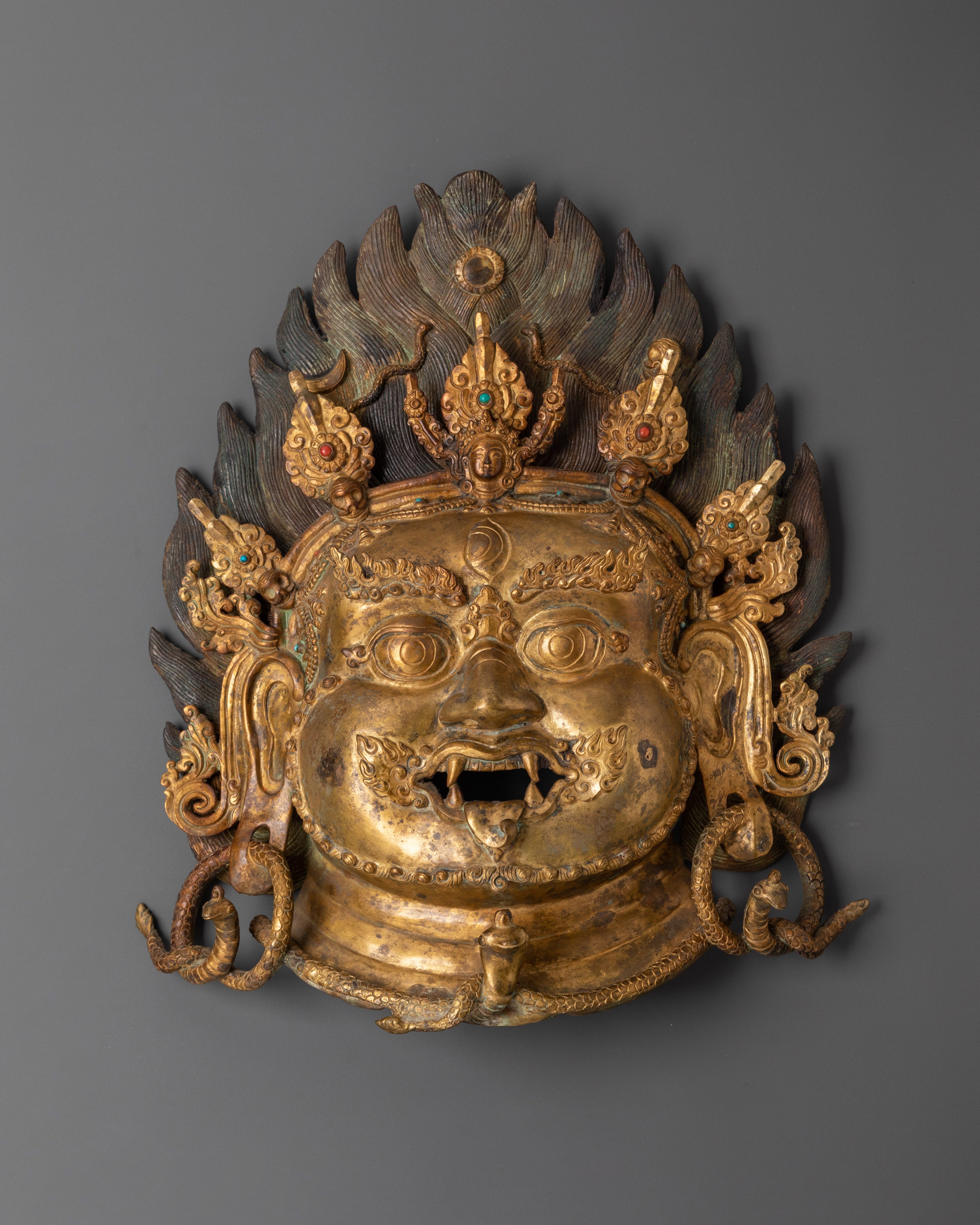 Handcrafted Bhairab Mask Wall Hanging | Spiritual Home Decor
