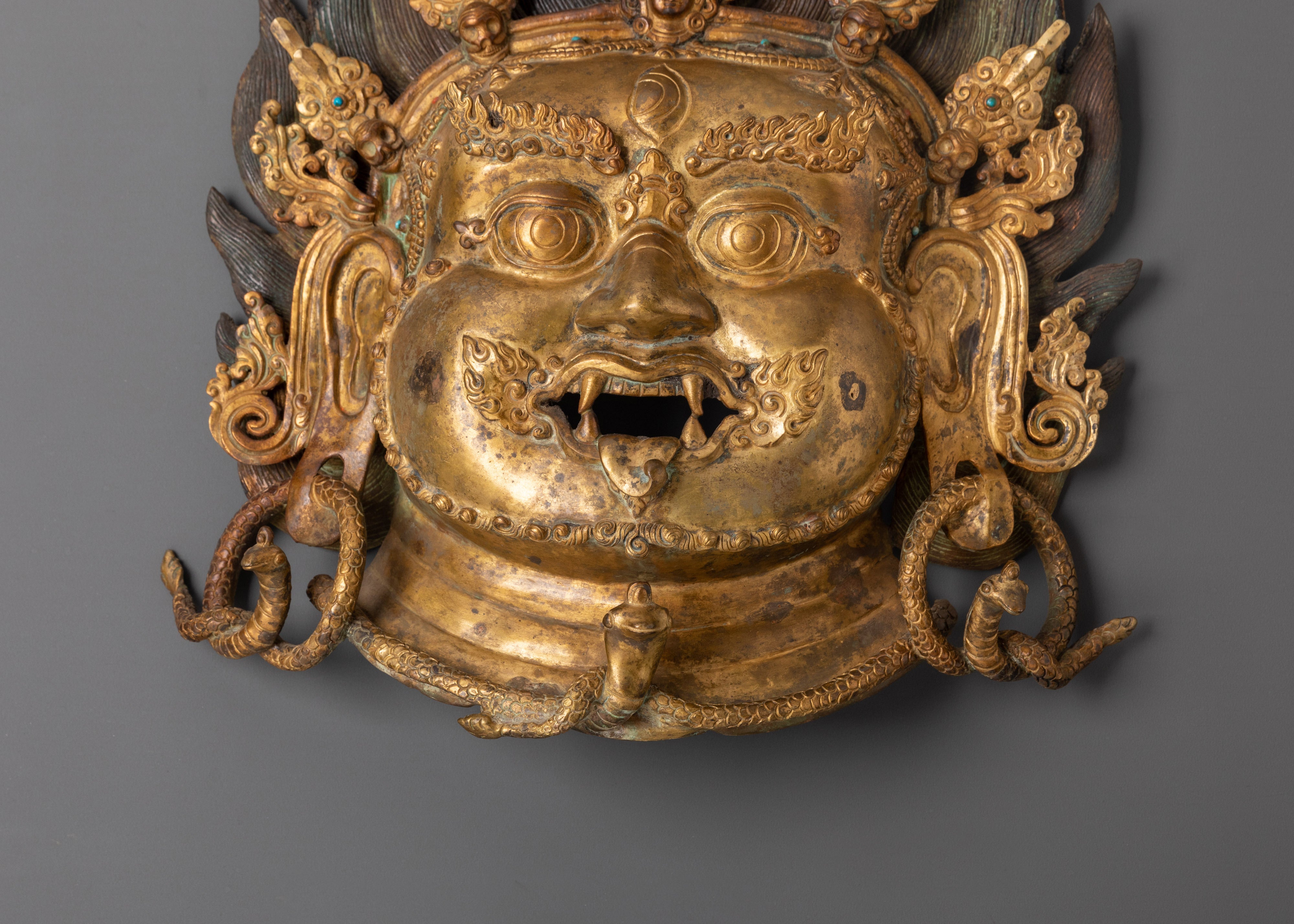 Handcrafted Bhairab Mask Wall Hanging | Spiritual Home Decor