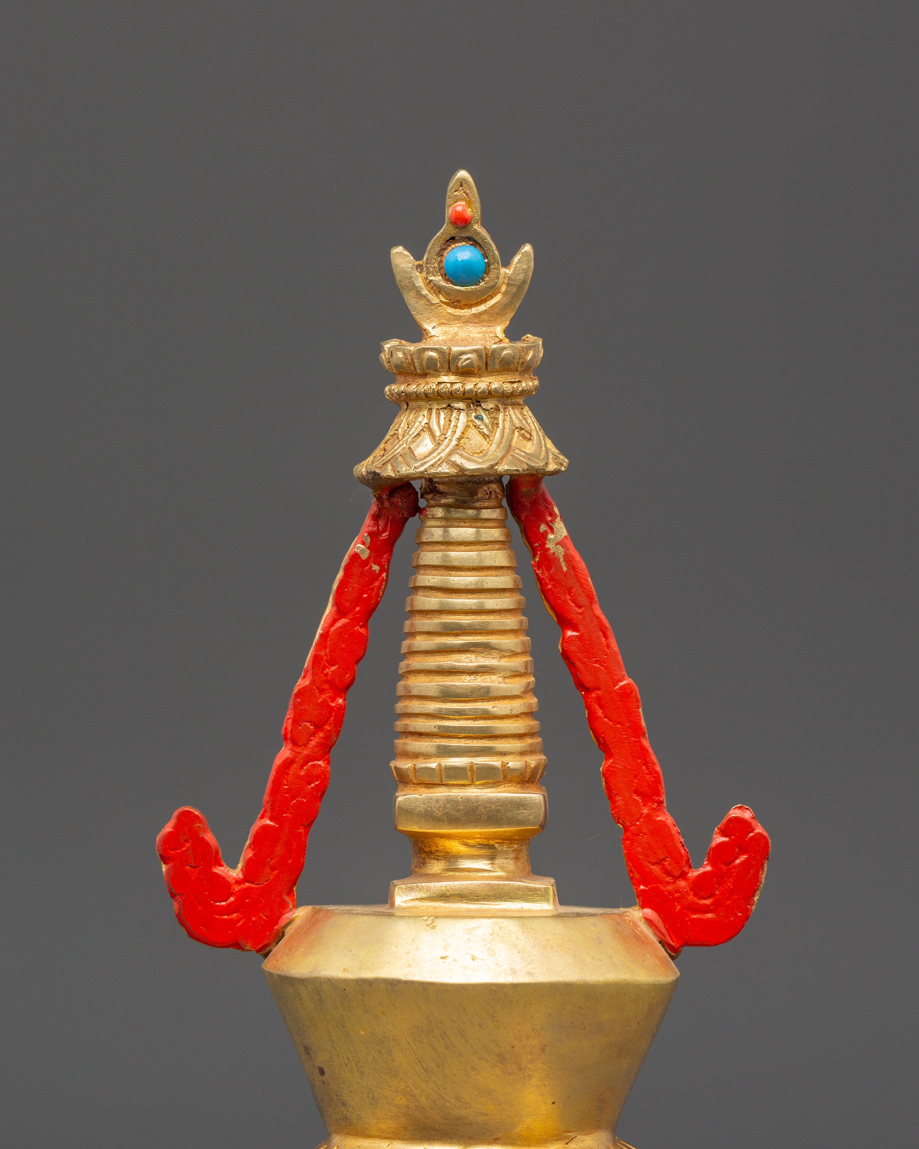 Buddhist Gold Plated in Copper Stupa | A Symbol of Sacred Heritage