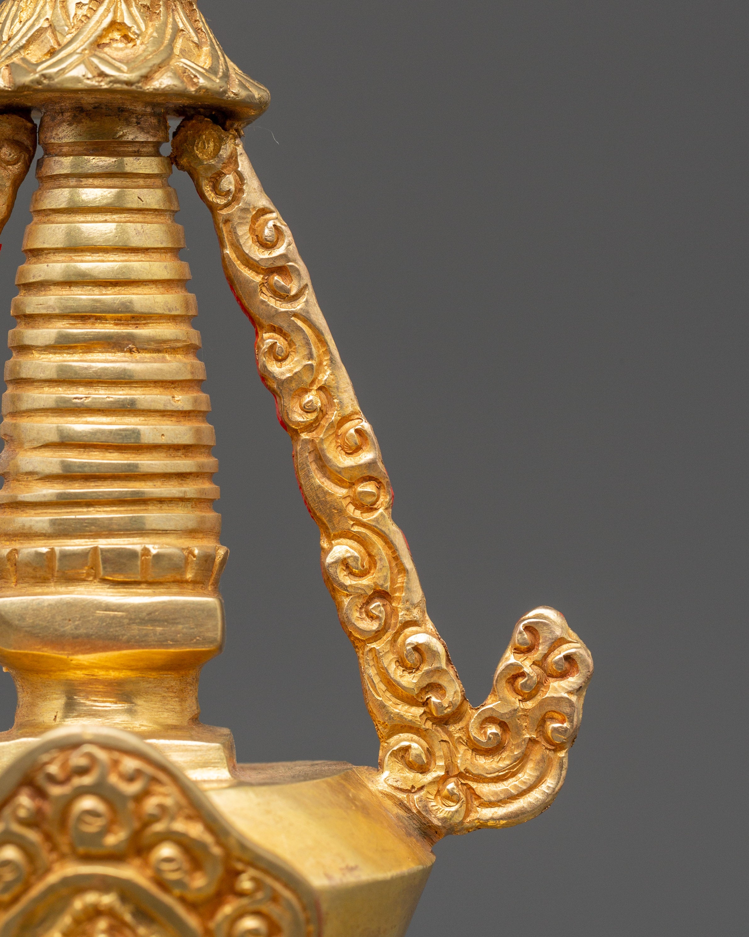 Buddhist Gold Plated in Copper Stupa | A Symbol of Sacred Heritage