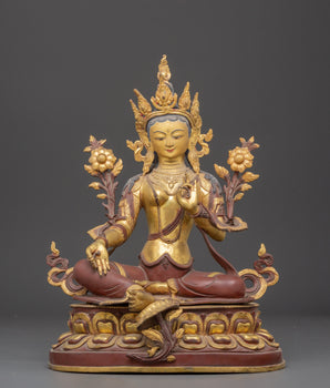 Compassionate Goddess Green Tara | Shyama Tara Sculpture