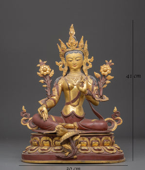 Compassionate Goddess Green Tara | Shyama Tara Sculpture