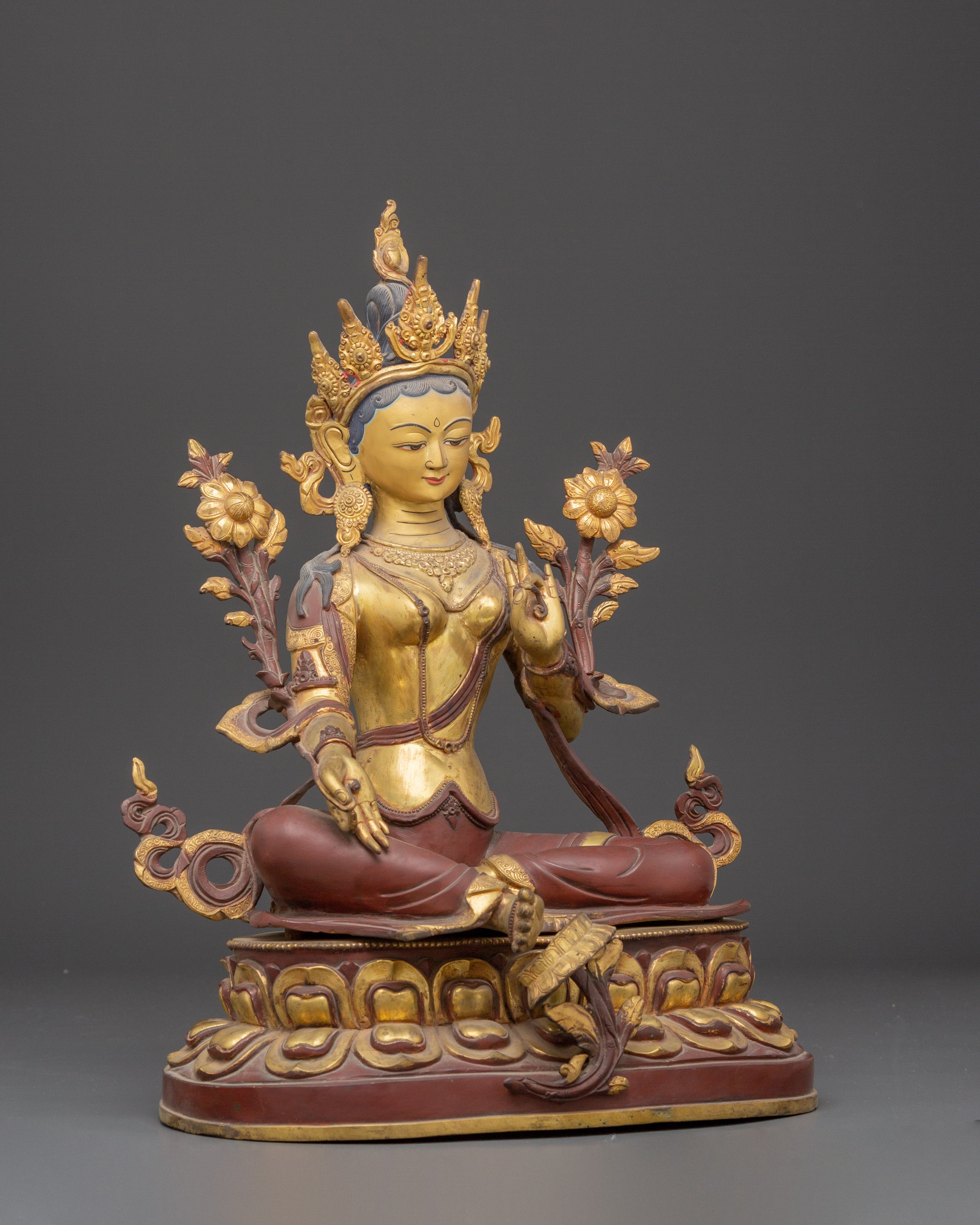 Compassionate Goddess Green Tara | Shyama Tara Sculpture