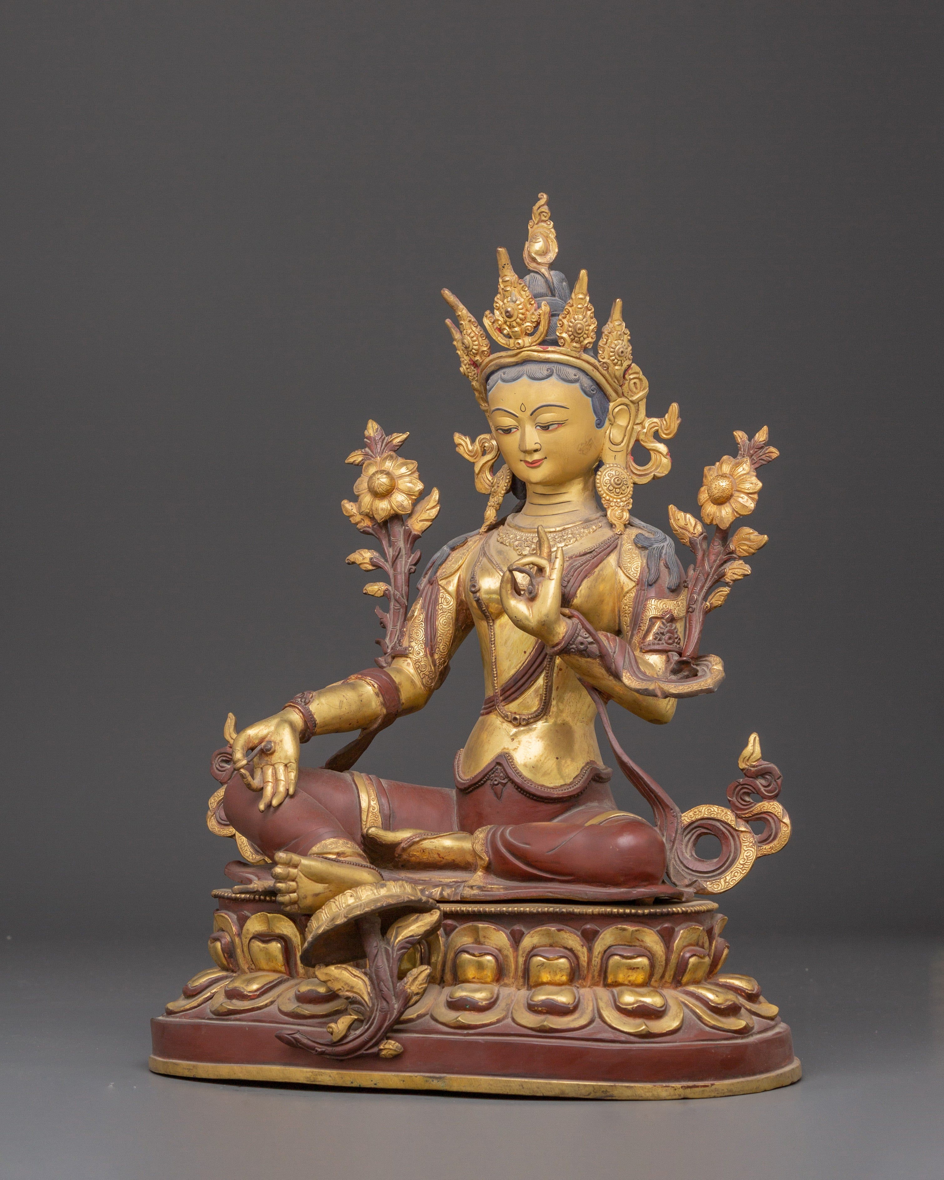 Compassionate Goddess Green Tara | Shyama Tara Sculpture