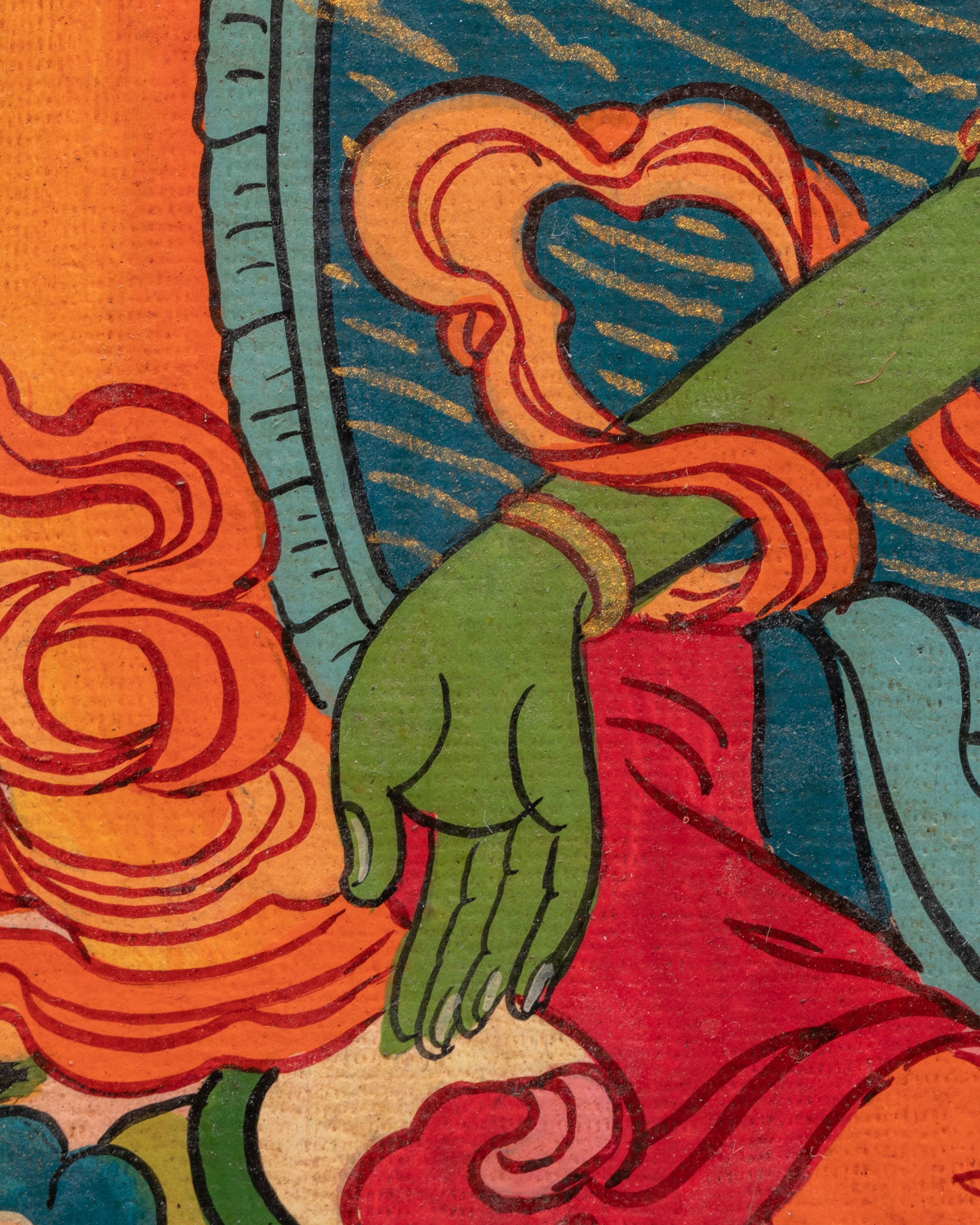Tibetan Green Tara Wall Hanging | Handcrafted Buddhist Wall Art