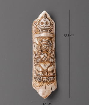 Shakya Mahakala Bone Carving | Tibetan Buddhist Decor