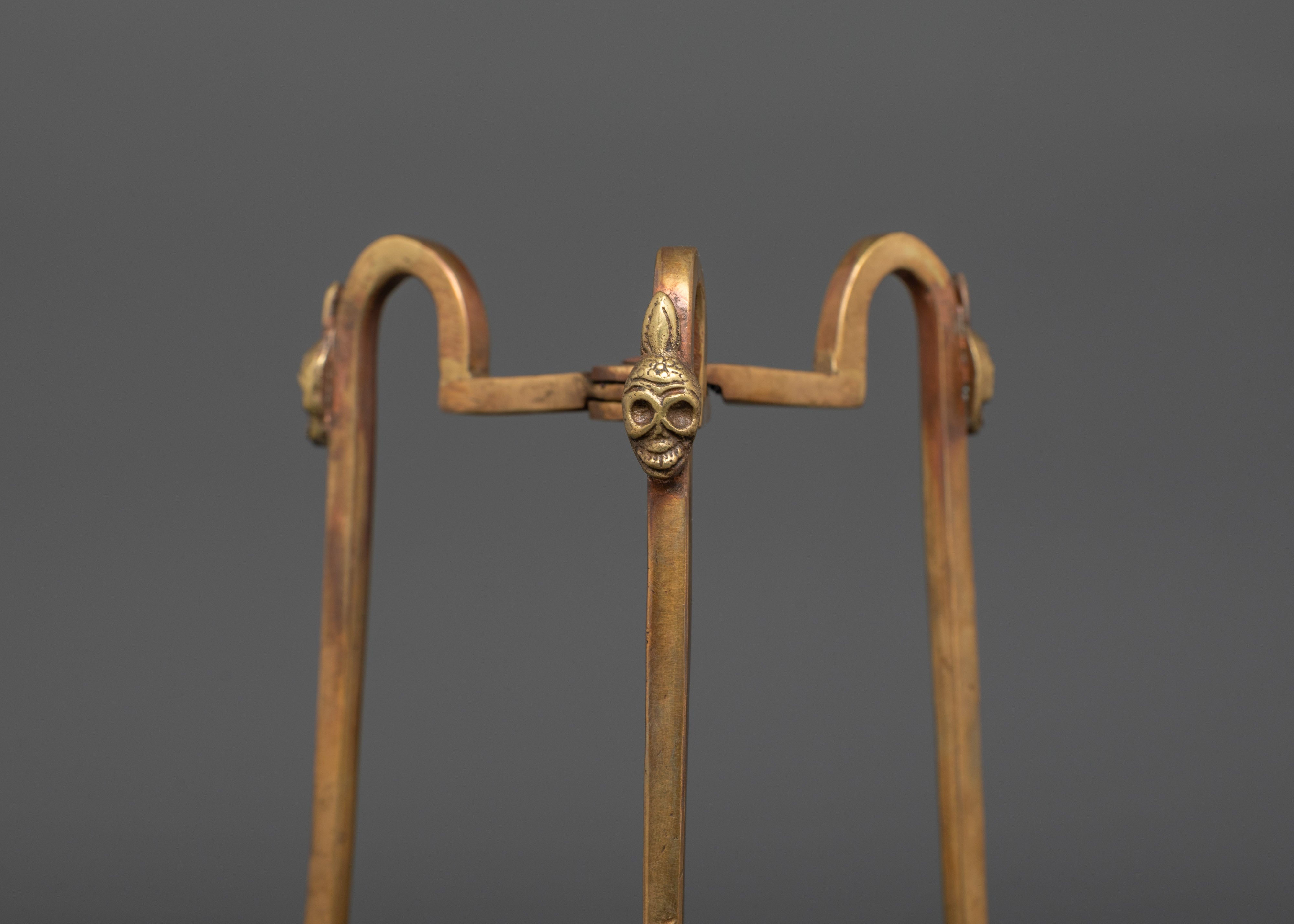 Handcrafted Brass Kapala Stand | Bhumba Stand for Shrine Offering