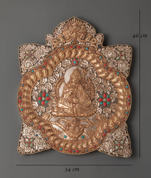 Wall Hanging Guru Tsokye Dorje | Handcrafted Copper Statue Wall Hanging