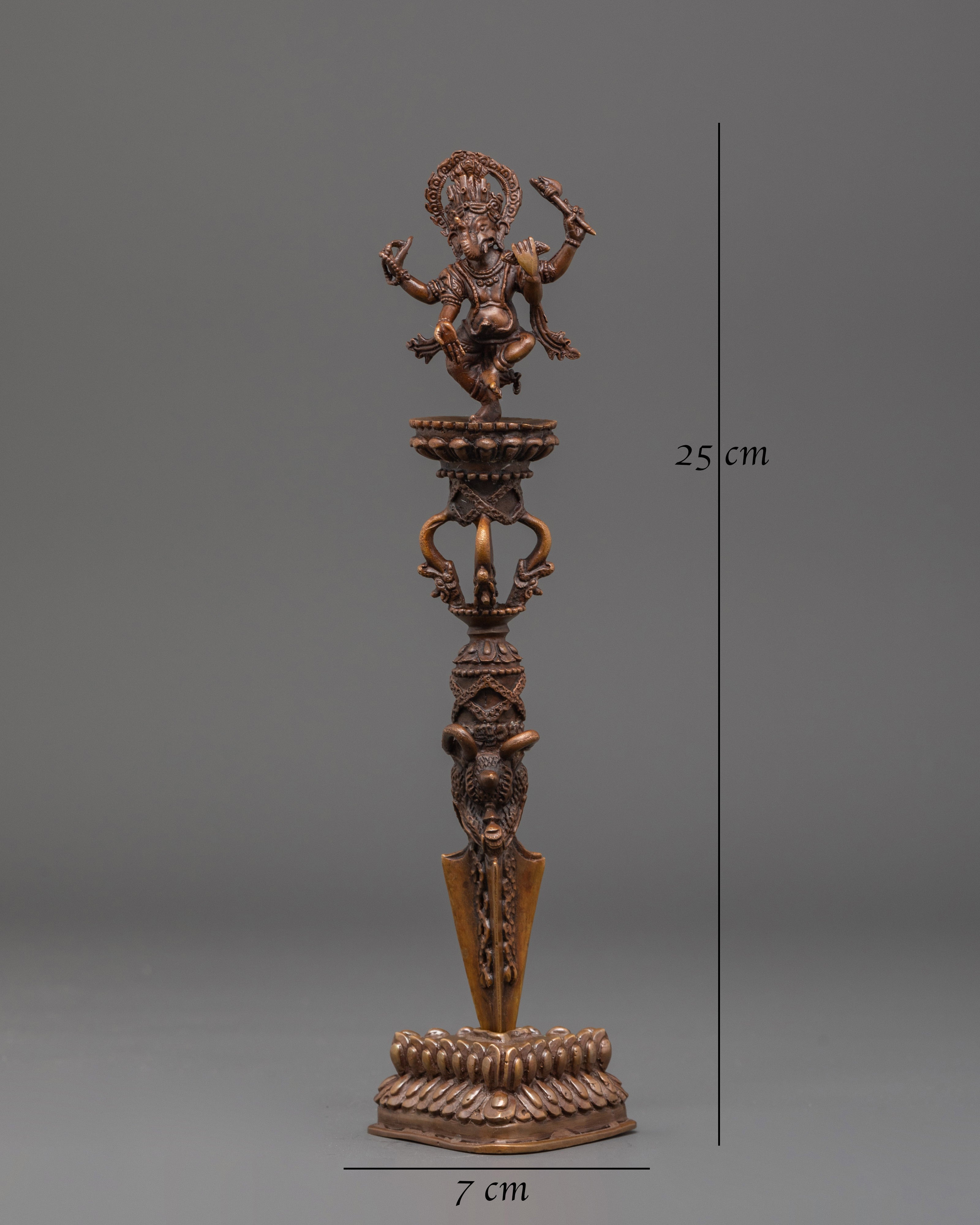 Sacred Tibetan Phurba with Ganesha | Handcrafted Ritual Dagger for Spiritual Protection