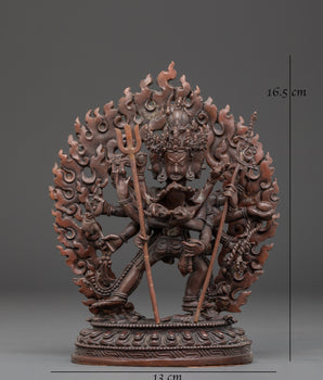 Divine Buddhist Protection Icon Chakrasambhara Statue | Buddhist Tantric Icon for Altar