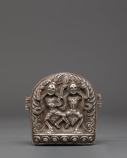 Skeleton Guardians Chitipati Ghau Box | Himalayan Buddhist Ritual Box